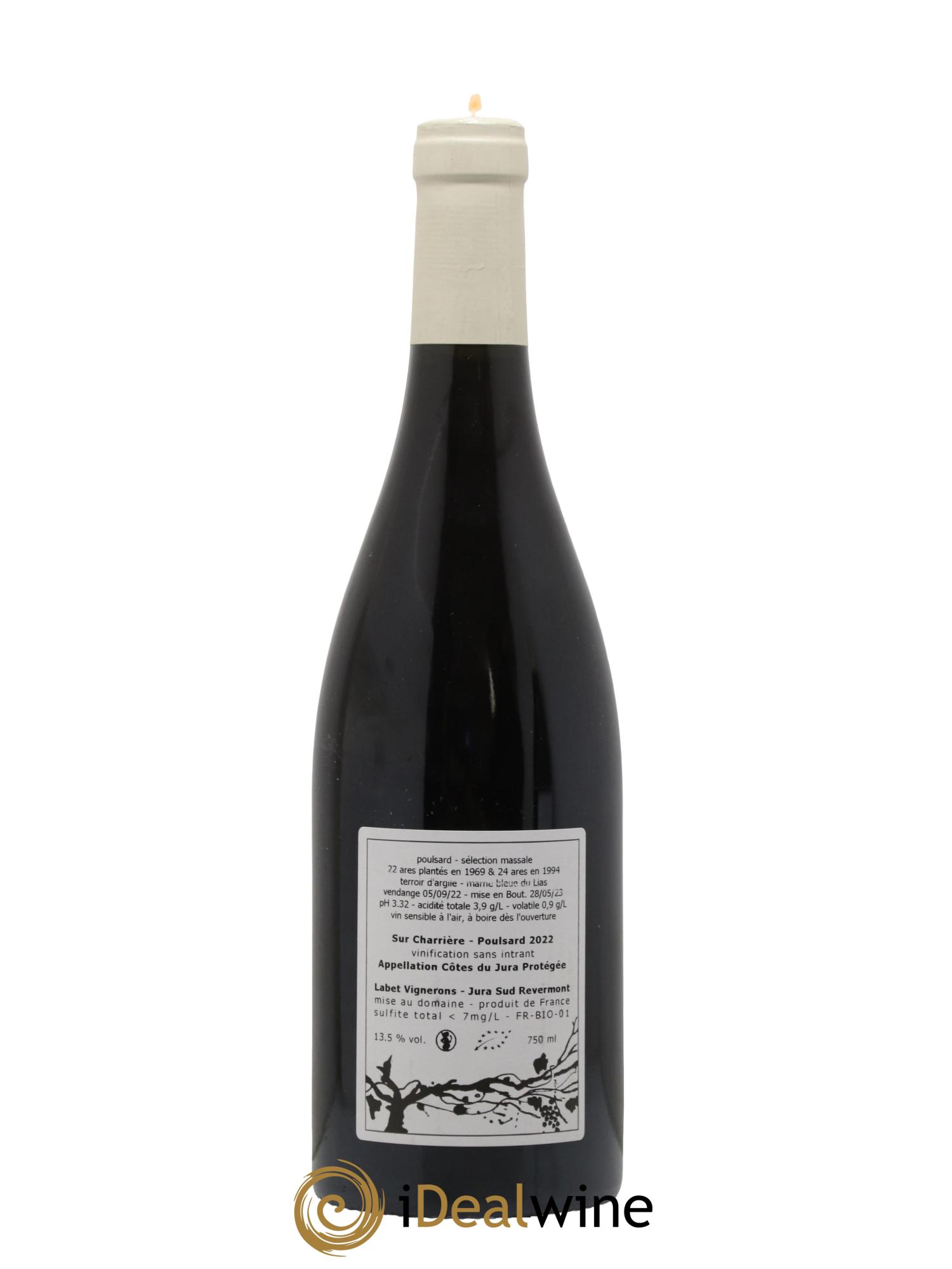 Côtes du Jura Poulsard Sur Charrière Romain - Julien - Charline Labet 2022 - Lot de 1 bouteille - 1
