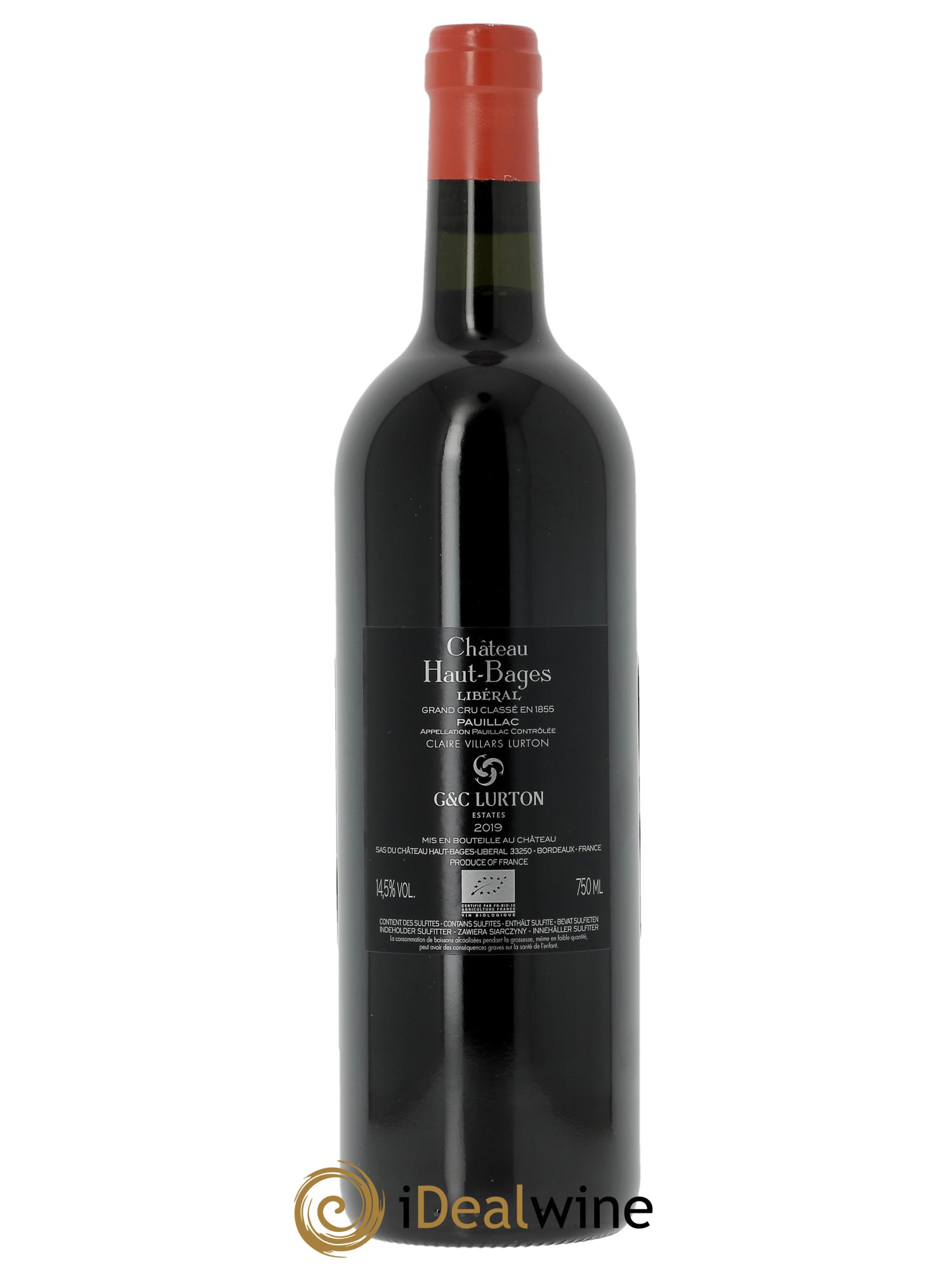 Château Haut Bages Libéral 5ème Grand Cru Classé (OWC if 3 bt) 2019 - Lot of 1 bottle - 1