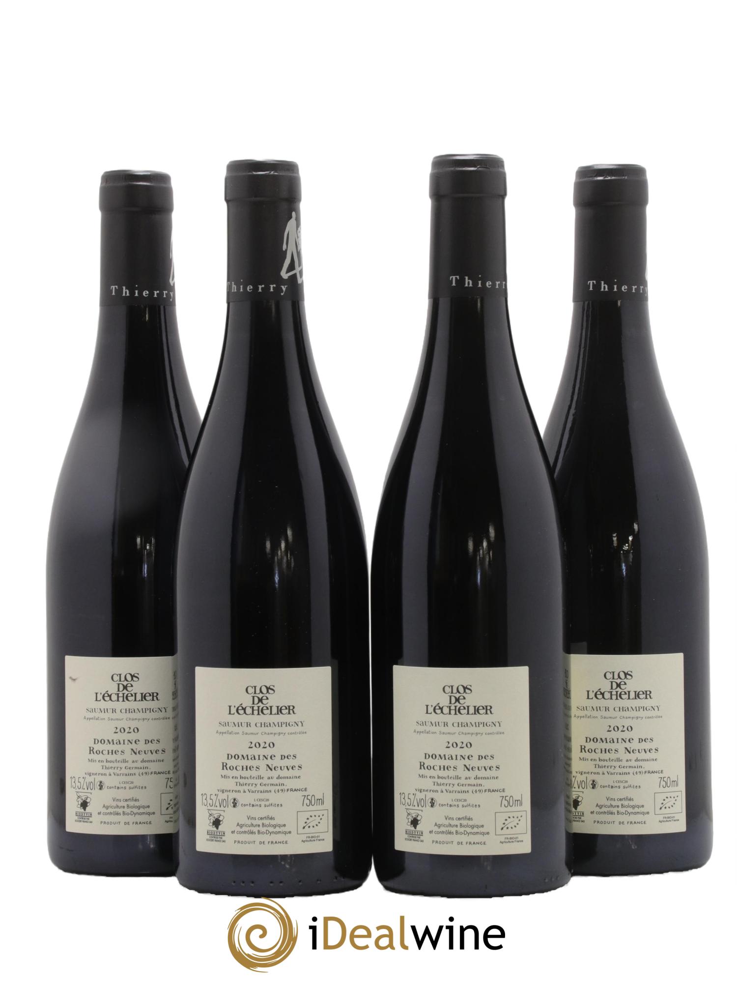 Saumur-Champigny Clos de l'Echelier Domaine des Roches Neuves - Thierry Germain 2020 - Lot of 4 bottles - 1