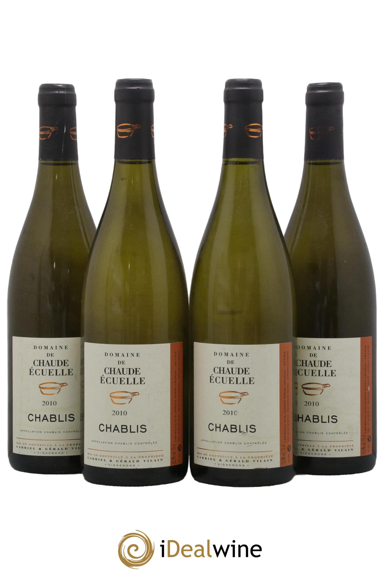 Chablis Domaine de Chaude Écuelle 2010 - Lot de 4 bouteilles - 0