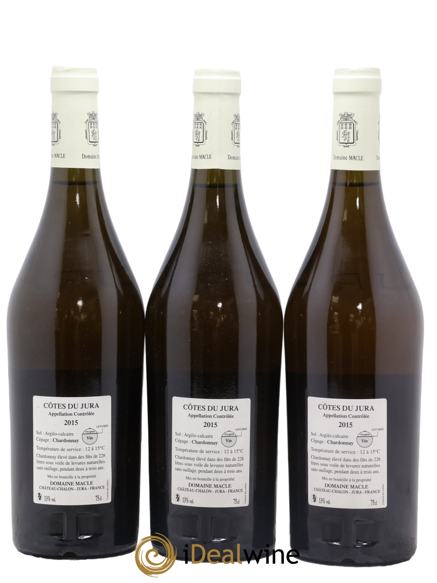 Côtes du Jura Chardonnay sous voile Jean Macle 2015 - Lot de 3 bouteilles - 1