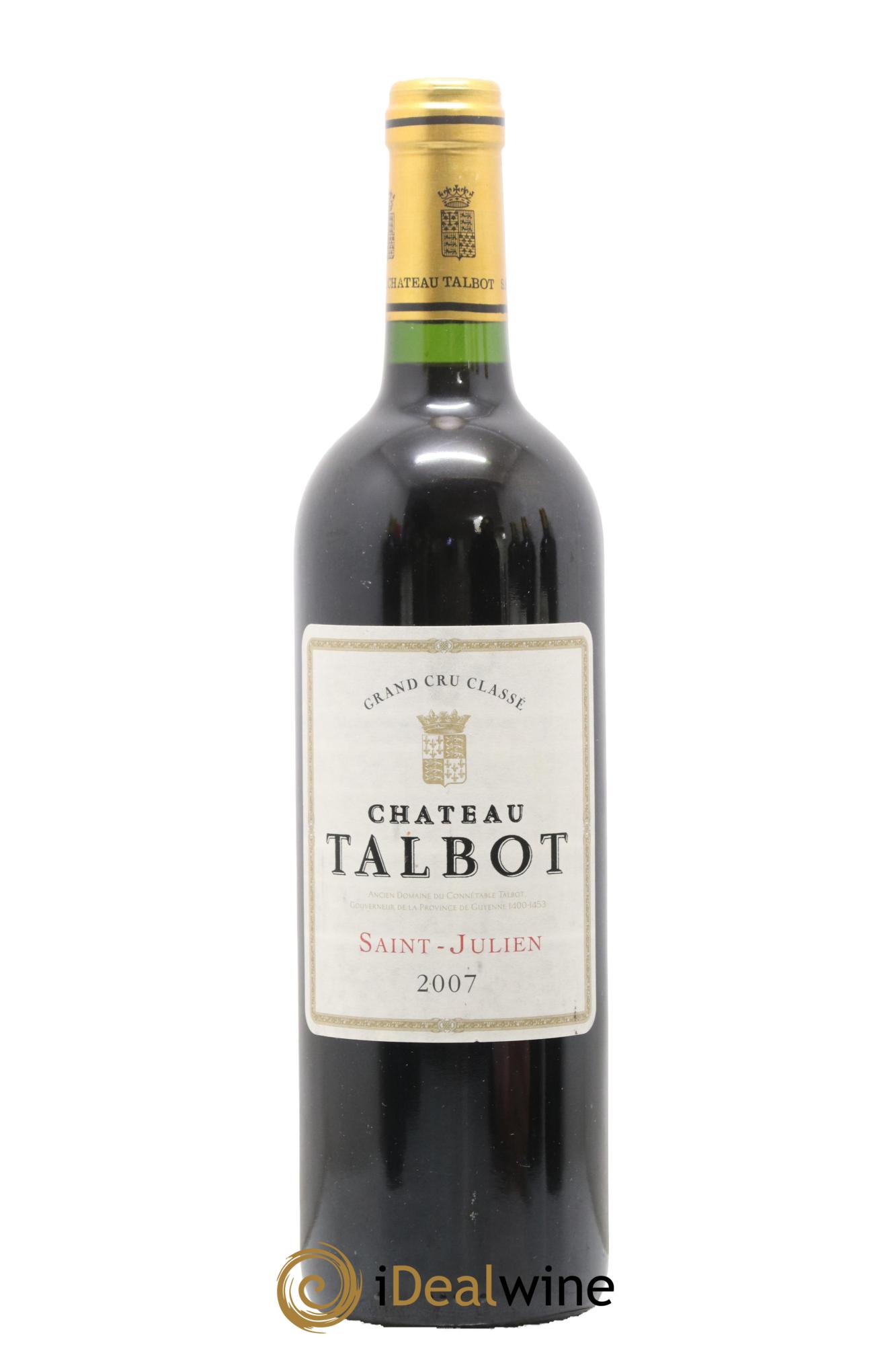 Château Talbot 4ème Grand Cru Classé 2007 - Lot de 1 bouteille - 0
