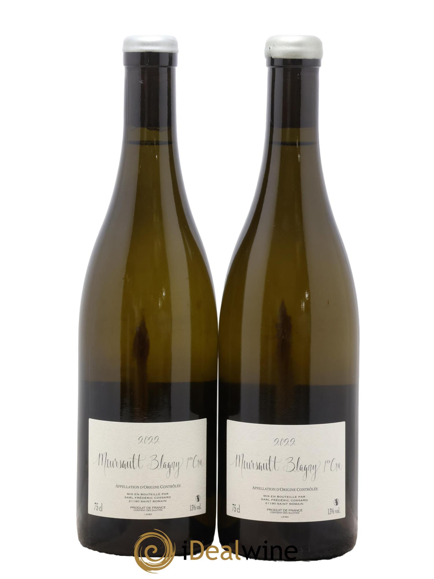Meursault 1er Cru Blagny Fraté Frédéric Cossard 2022 - Lot de 2 bouteilles - 1