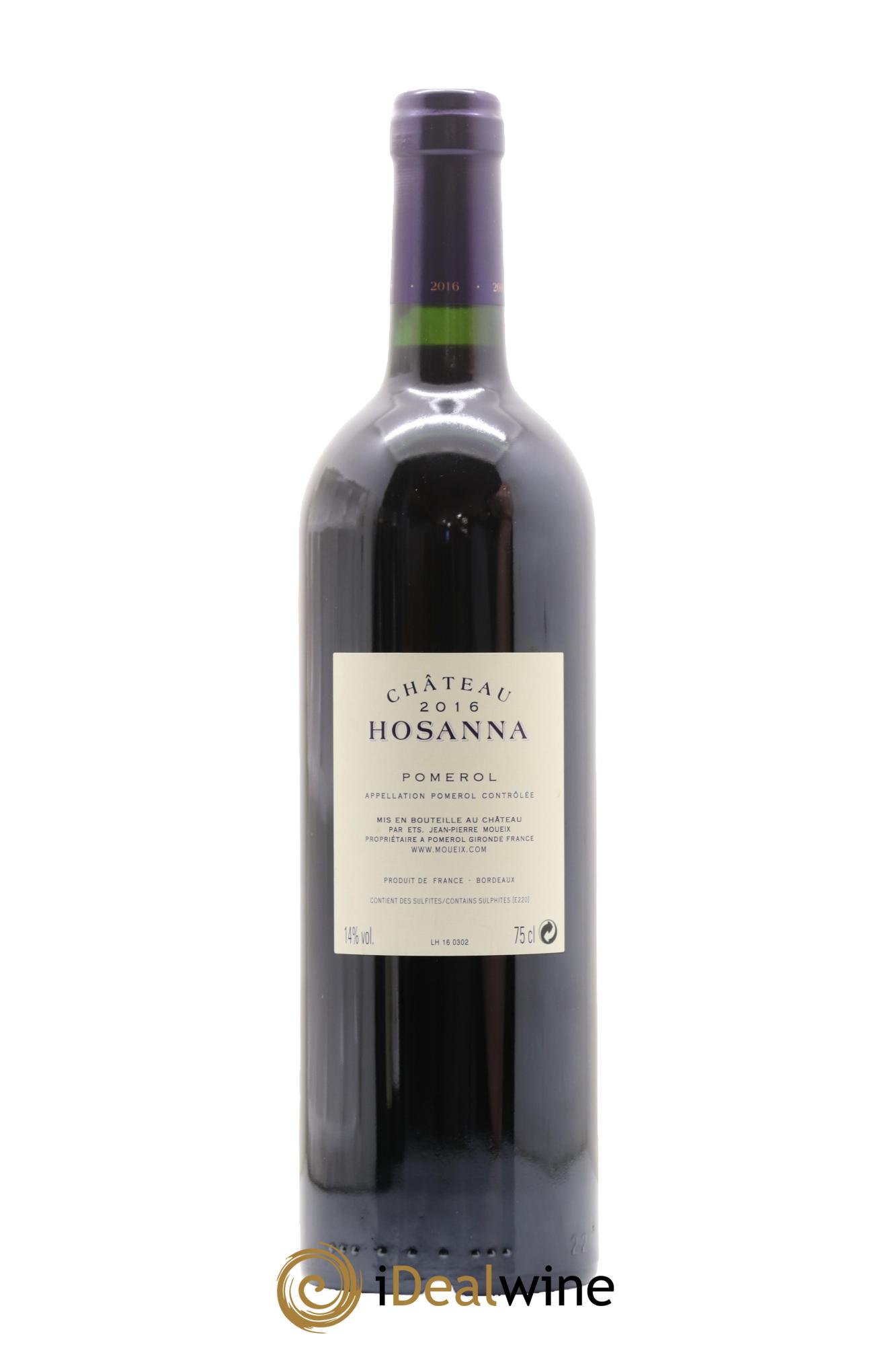 Château Hosanna 2016 - Lot de 1 bouteille - 1