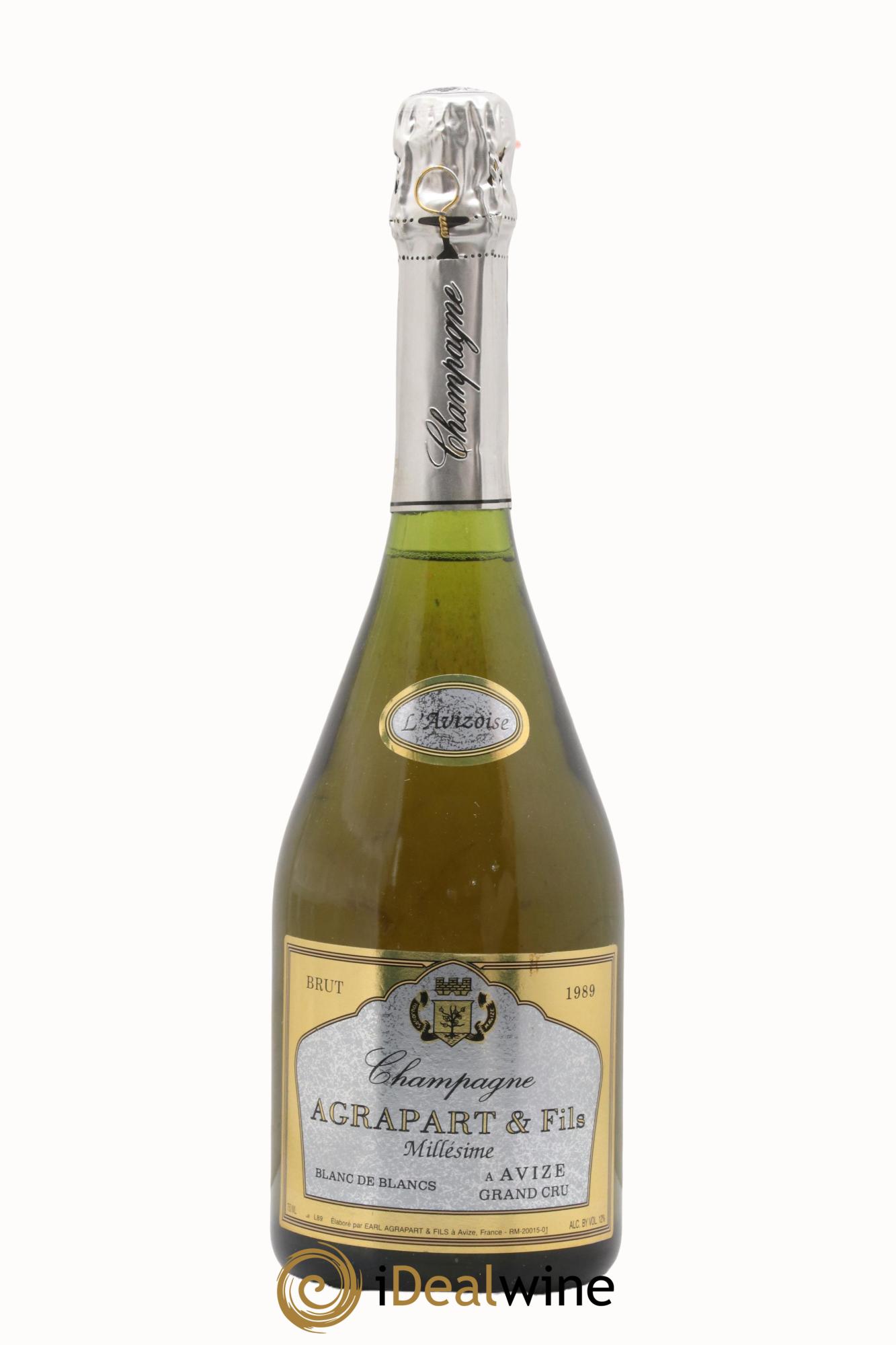 Avizoise Blanc de Blancs Extra-Brut Agrapart & Fils 1989 - Posten von 1 Flasche - 0