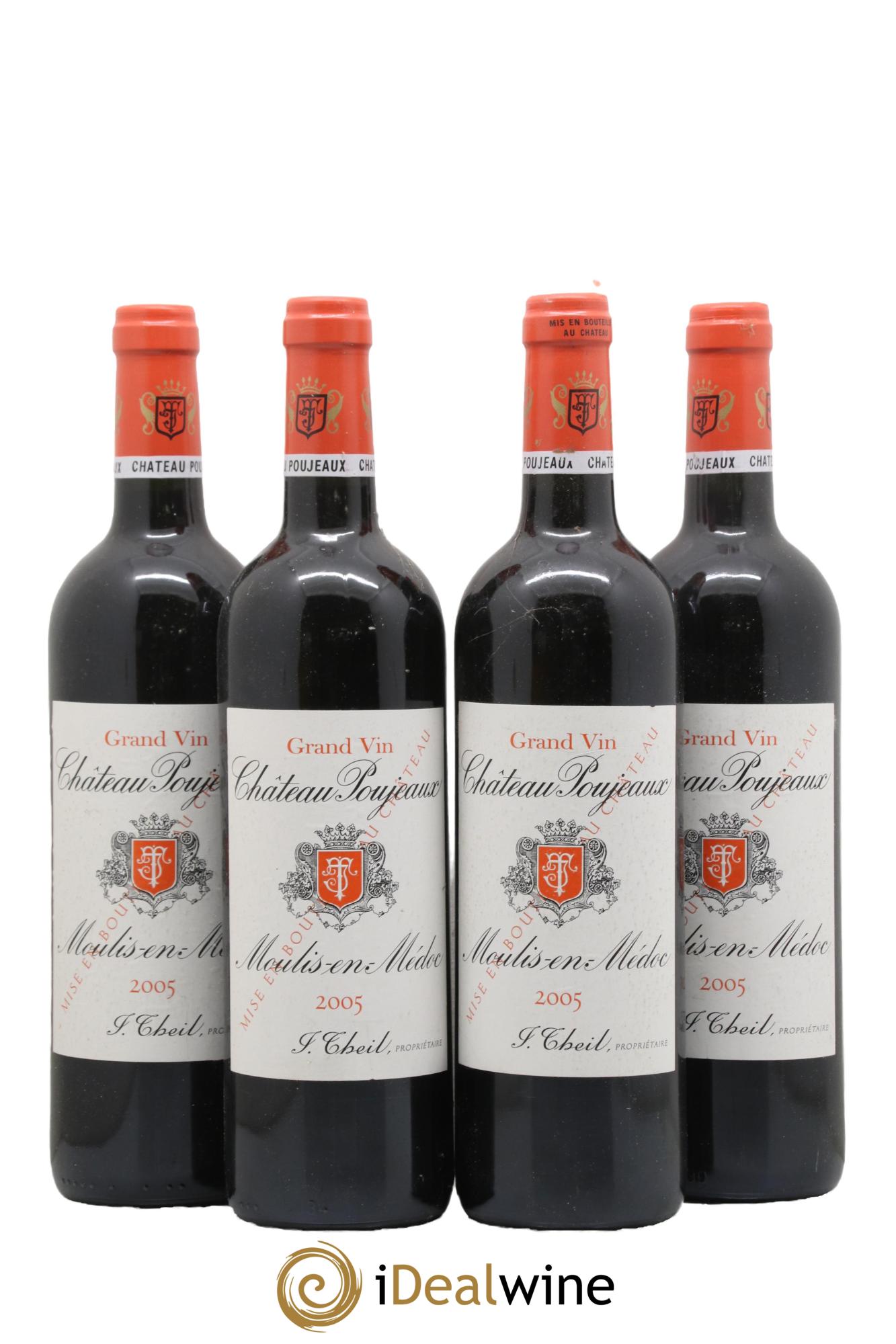 Château Poujeaux 2005 - Lot de 4 bouteilles - 0