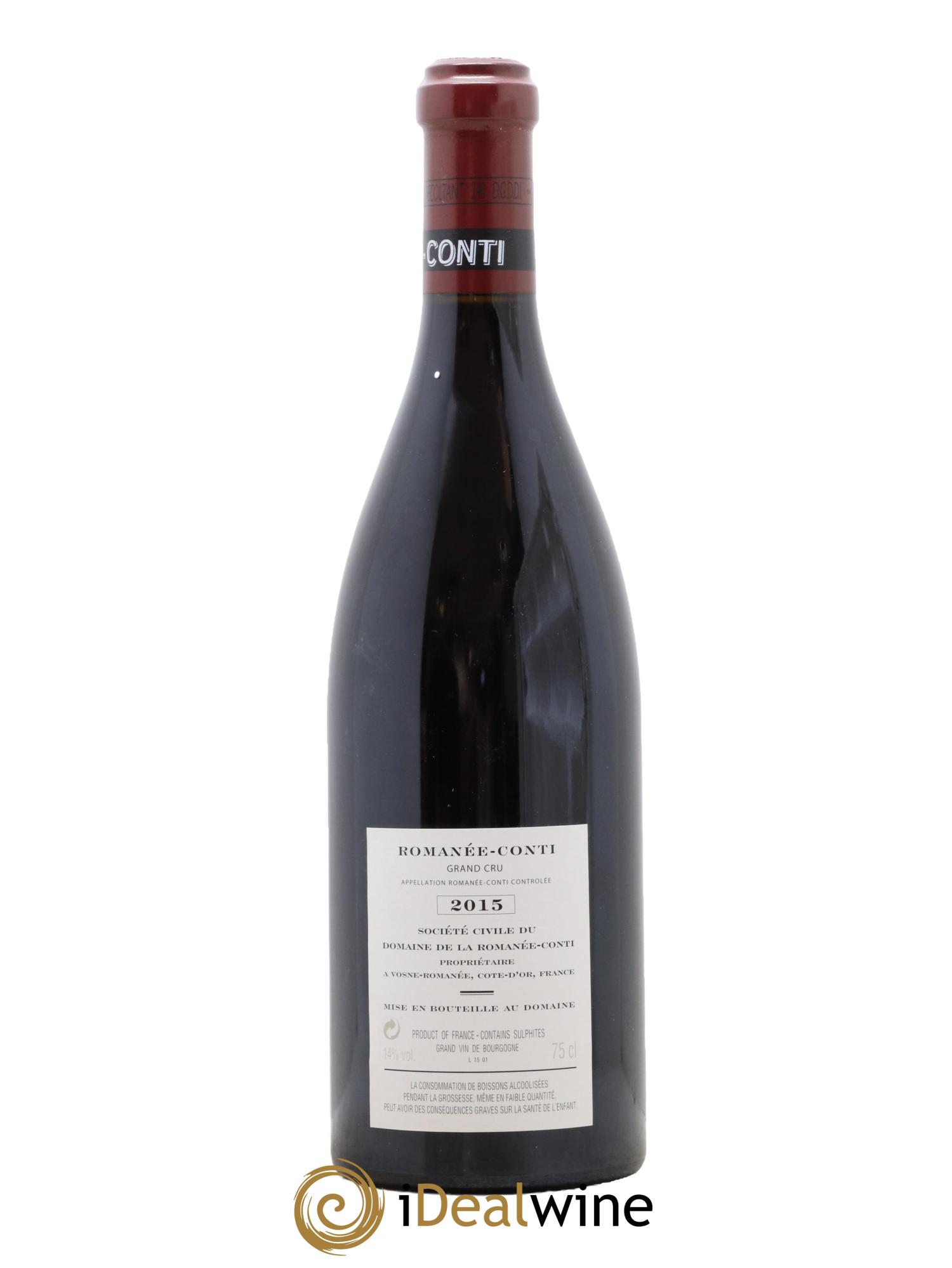 Romanée-Conti Grand Cru Domaine de la Romanée-Conti  2015 - Lot de 1 bouteille - 1