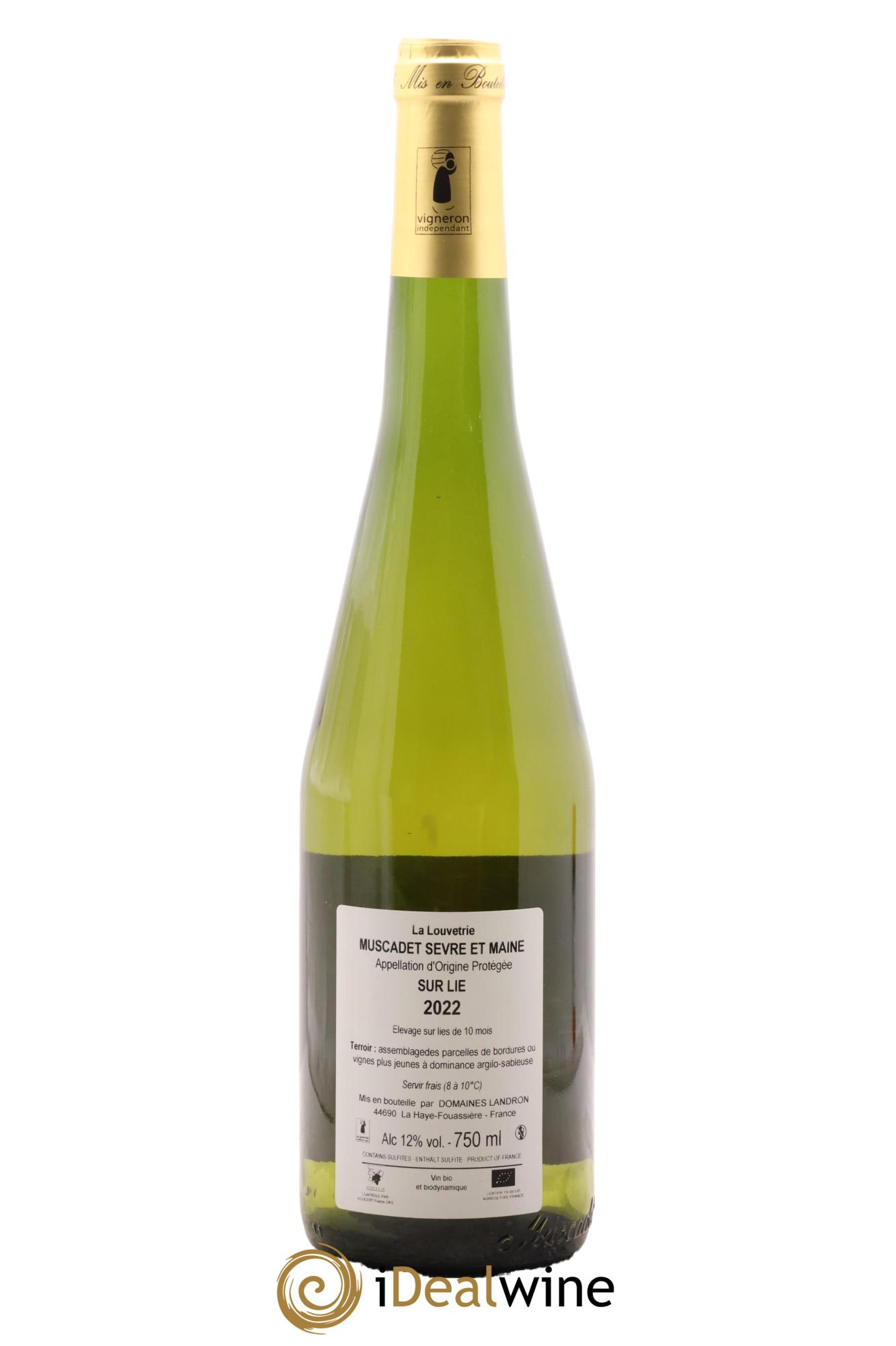 Muscadet-Sèvre-et-Maine La Louvetrie Jo Landron 2022 - Lot of 1 bottle - 1