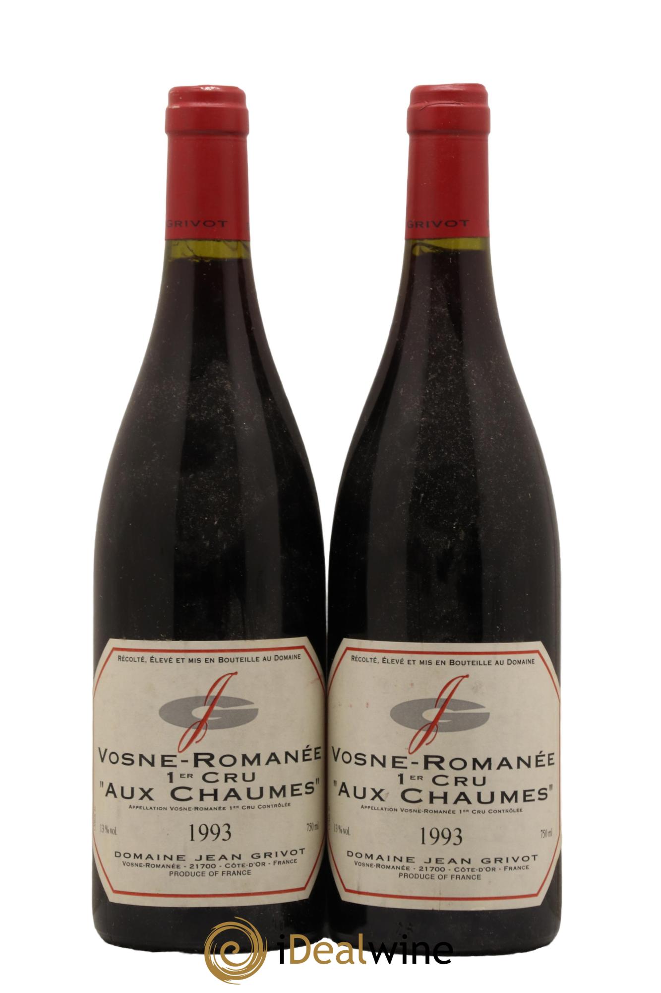 Vosne-Romanée 1er Cru Aux Chaumes Jean Grivot 1993 - Lotto di 2 bottiglie - 0