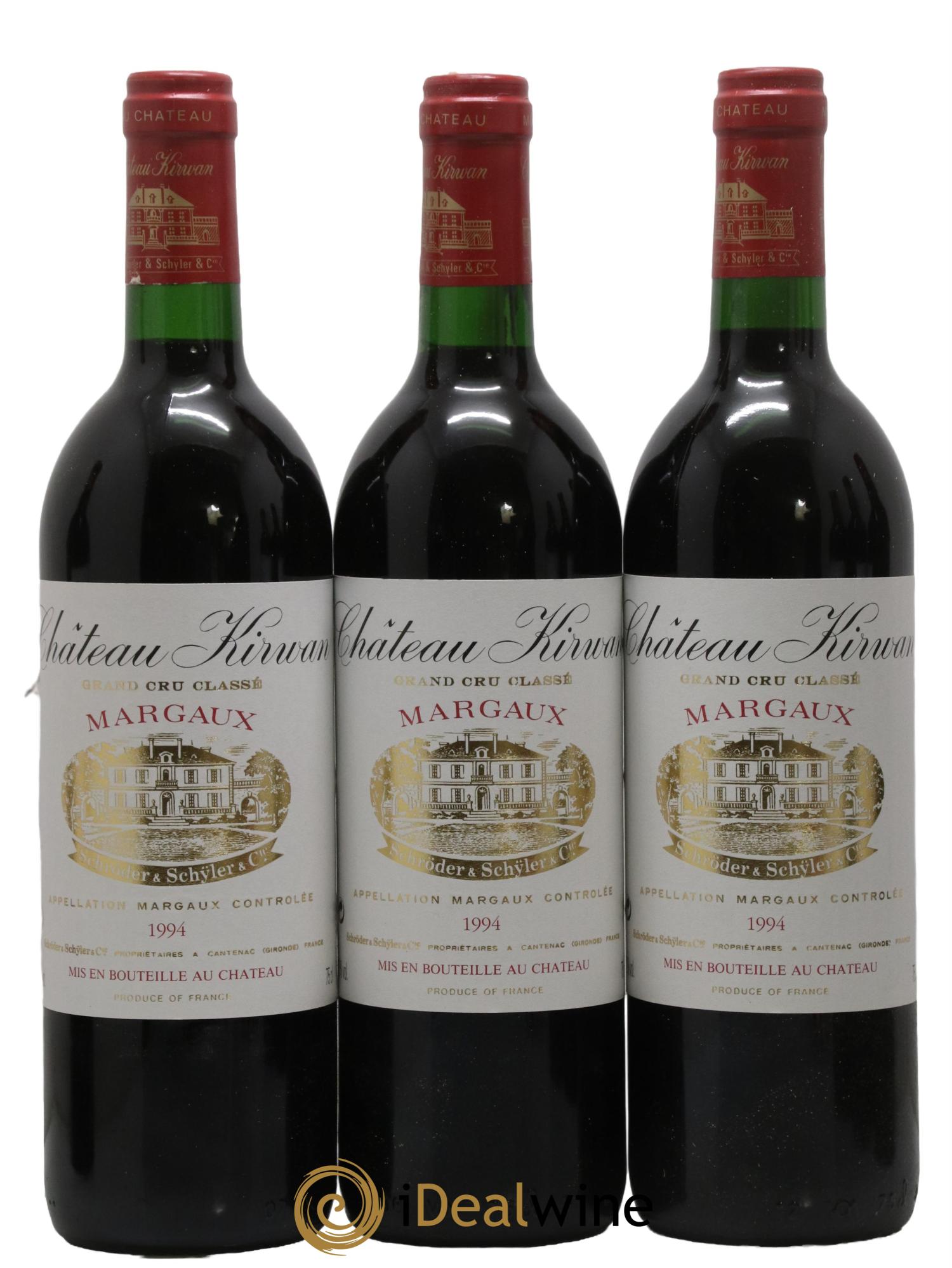 Château Kirwan 3ème Grand Cru Classé 1994 - Lot de 12 bouteilles - 2