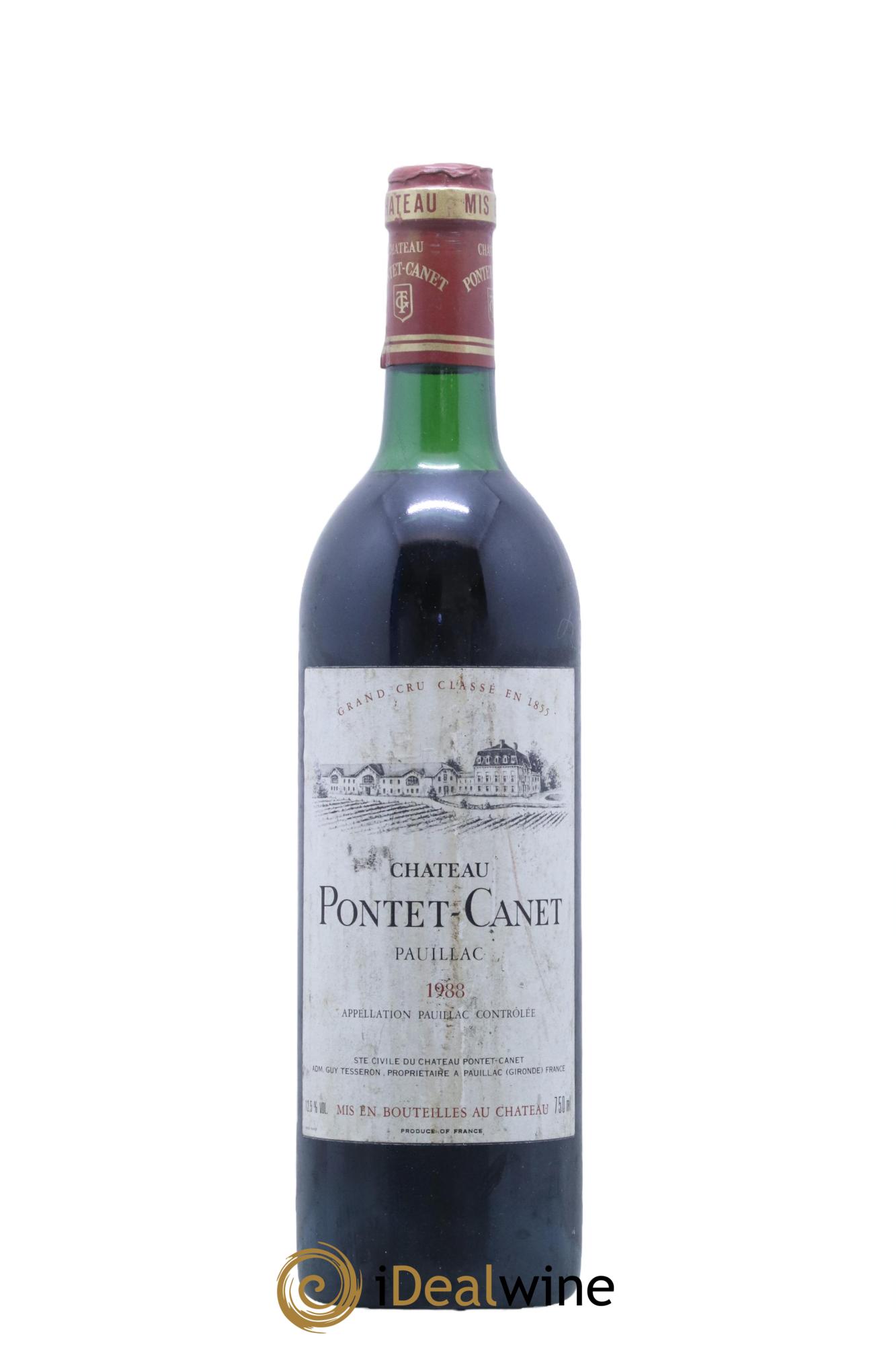 Château Pontet Canet 5ème Grand Cru Classé 1988 - Lot de 1 bouteille - 0