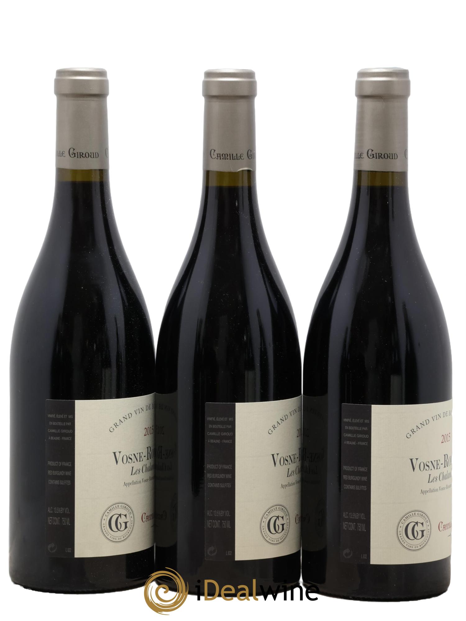 Vosne-Romanée Les Chalandins Camille Giroud 2015 - Lotto di 3 bottiglie - 1