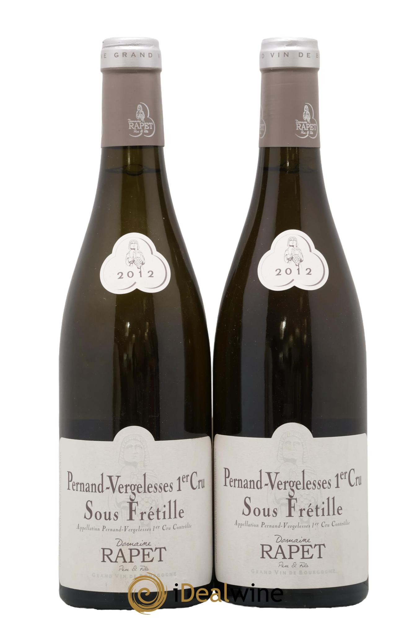 Pernand-Vergelesses 1er Cru Sous Fretille Domaine Rapet 2012 - Lot de 2 bouteilles - 0