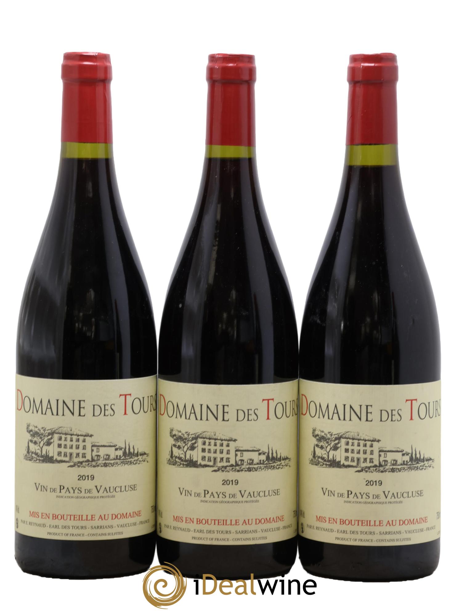Vaucluse (Vin de Pays de Vaucluse) Domaine des Tours Emmanuel Reynaud 2019 - Lot de 3 bouteilles - 0