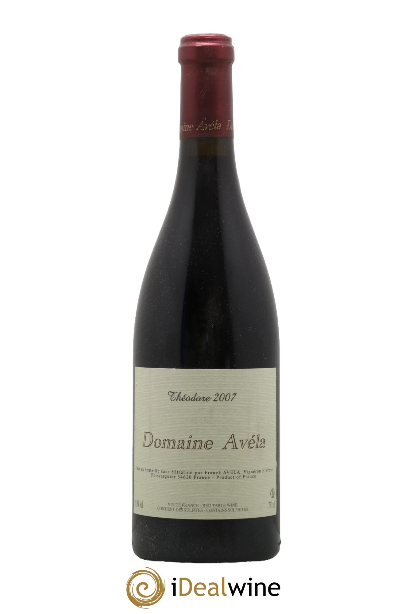 Vin de France Théodore Avéla 2007 - Lot de 1 bouteille - 0