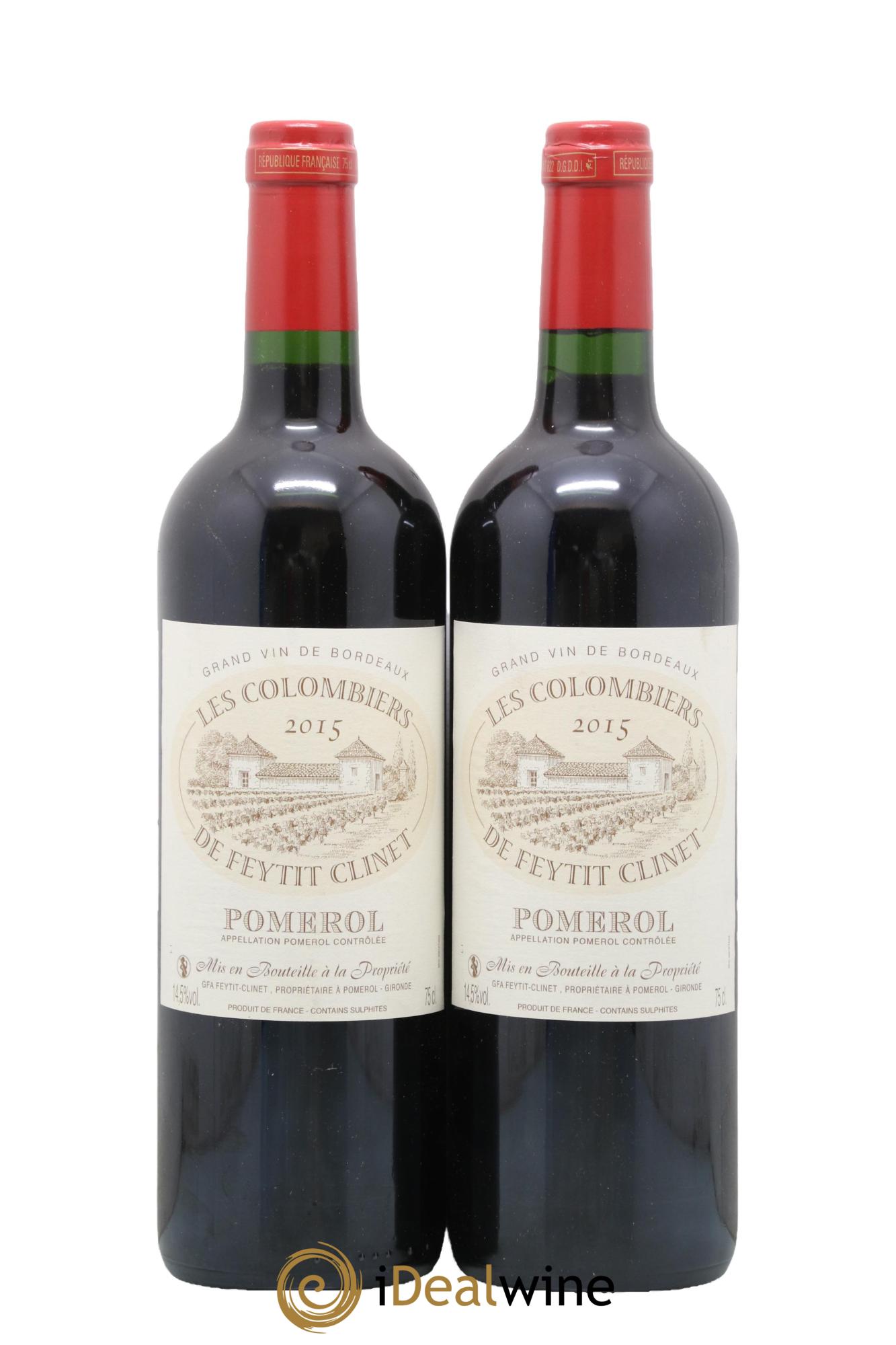 Pomerol Les Colombiers de Feytit-Clinet 2015 - Lot de 2 bouteilles - 0