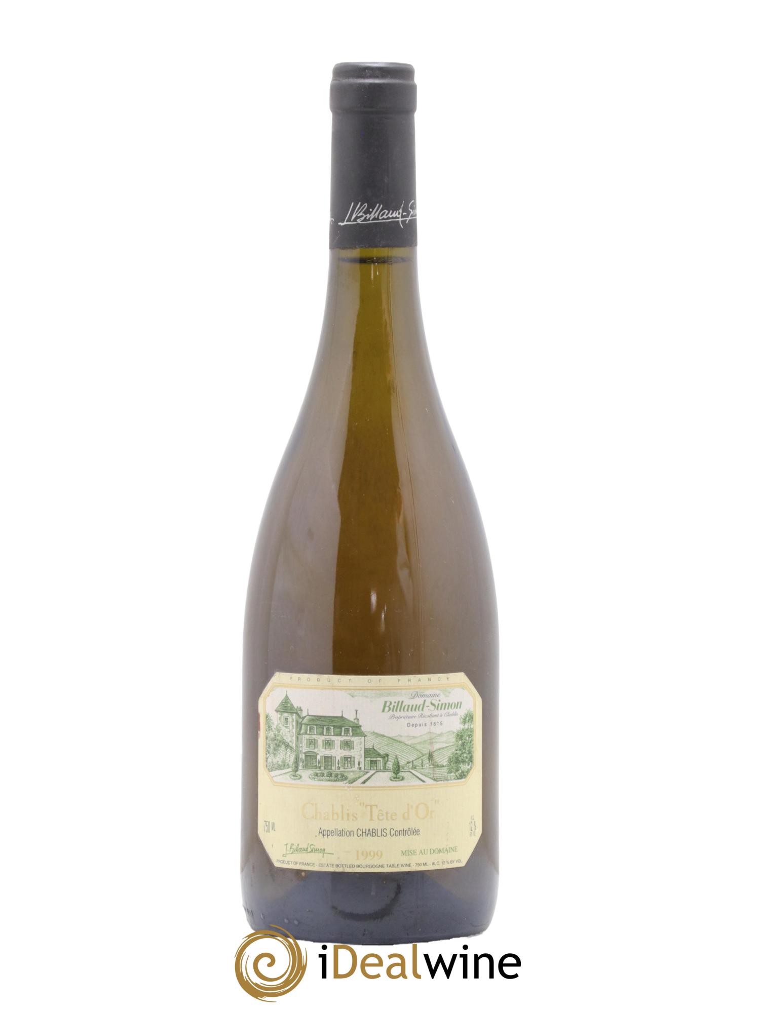 Chablis Tête d'Or Billaud-Simon (Domaine) 1999 - Lot de 1 bouteille - 0