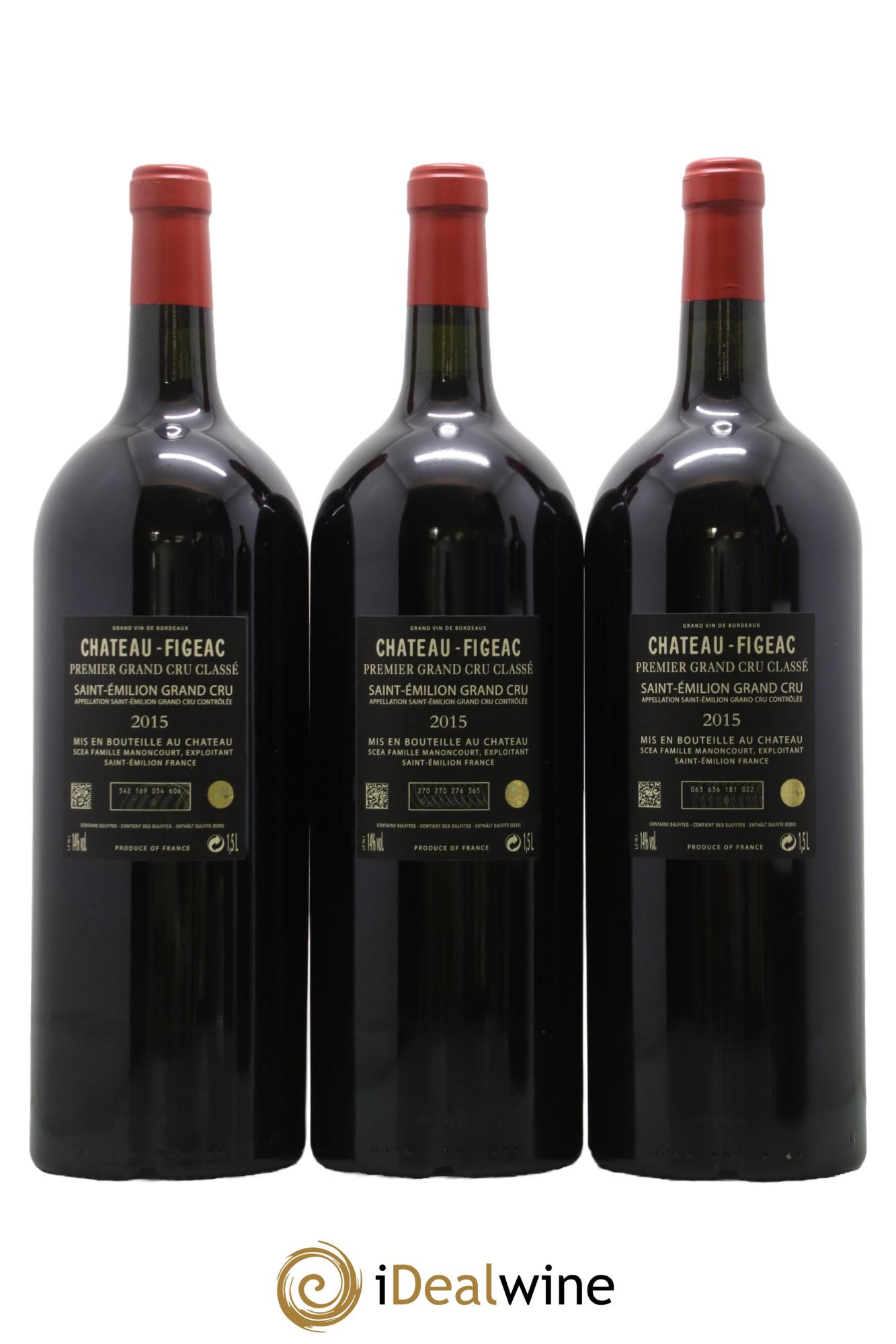 Château Figeac 1er Grand Cru Classé A 2015 - Posten von 3 Magnum - 1