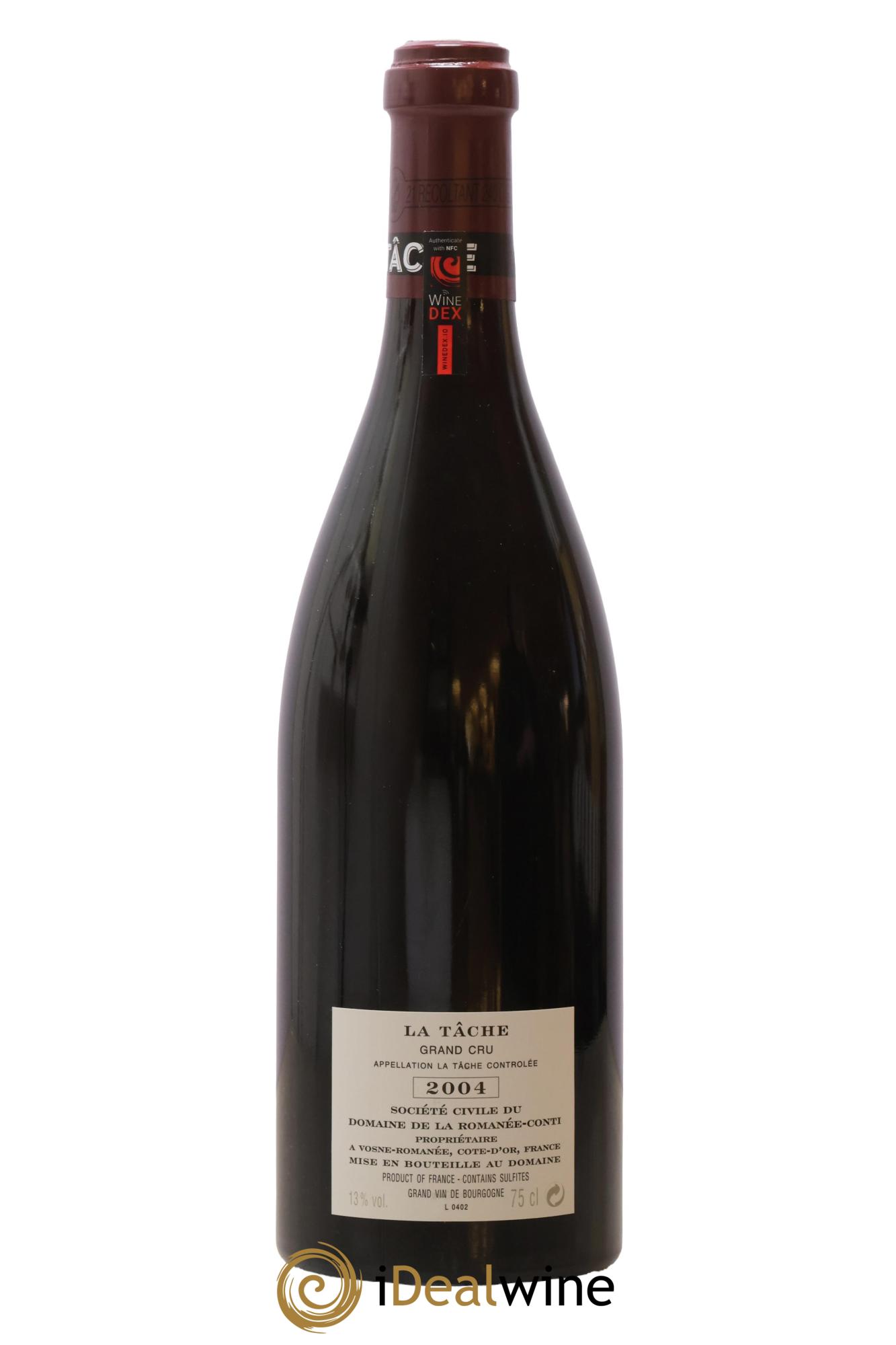 La Tâche Grand Cru Domaine de la Romanée-Conti 2004 - Lot de 1 bouteille - 1