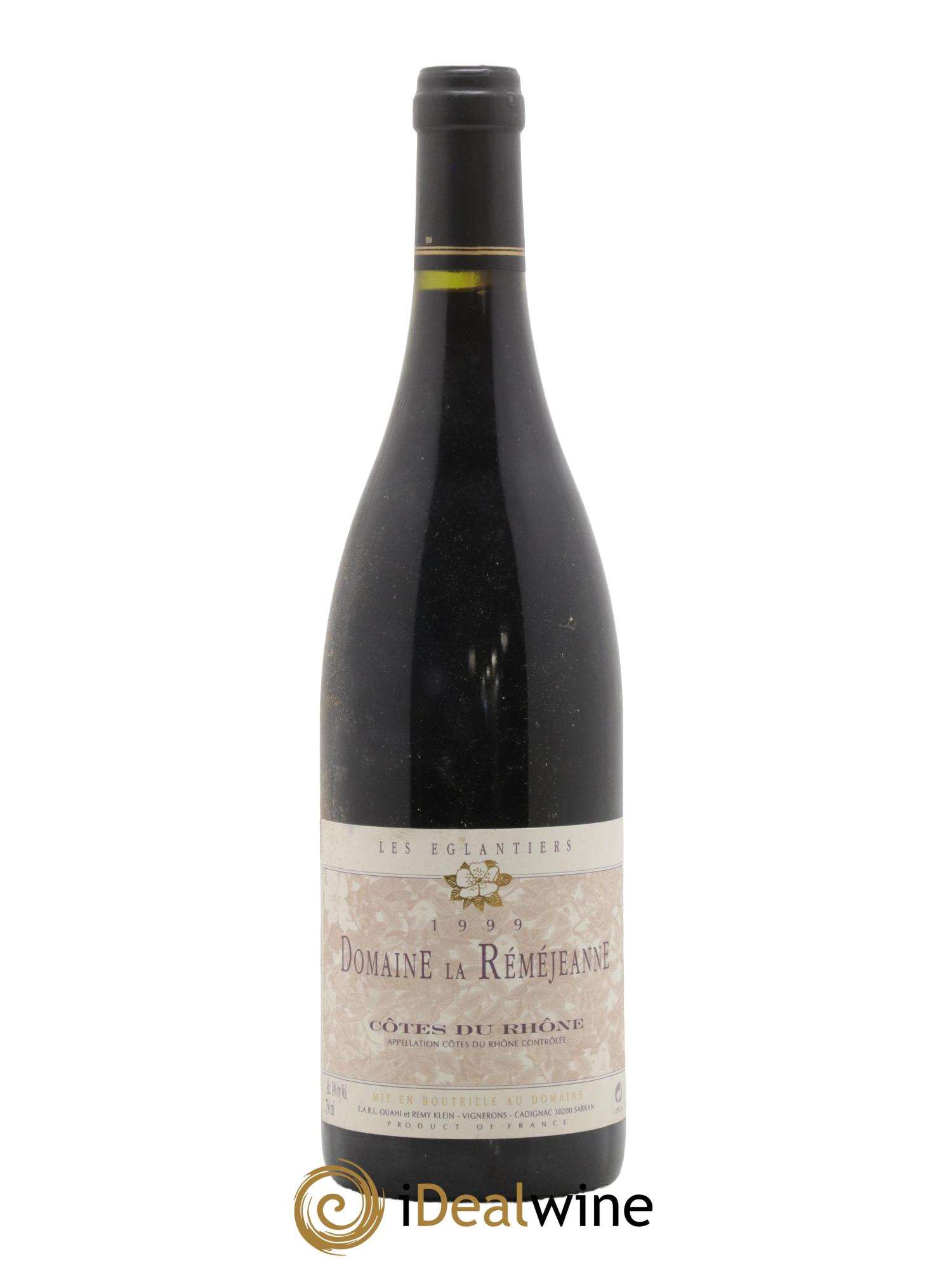 Côtes-du-Rhône-Villages Les Eglantiers La Réméjeanne 1999 - Lot de 1 bouteille - 0