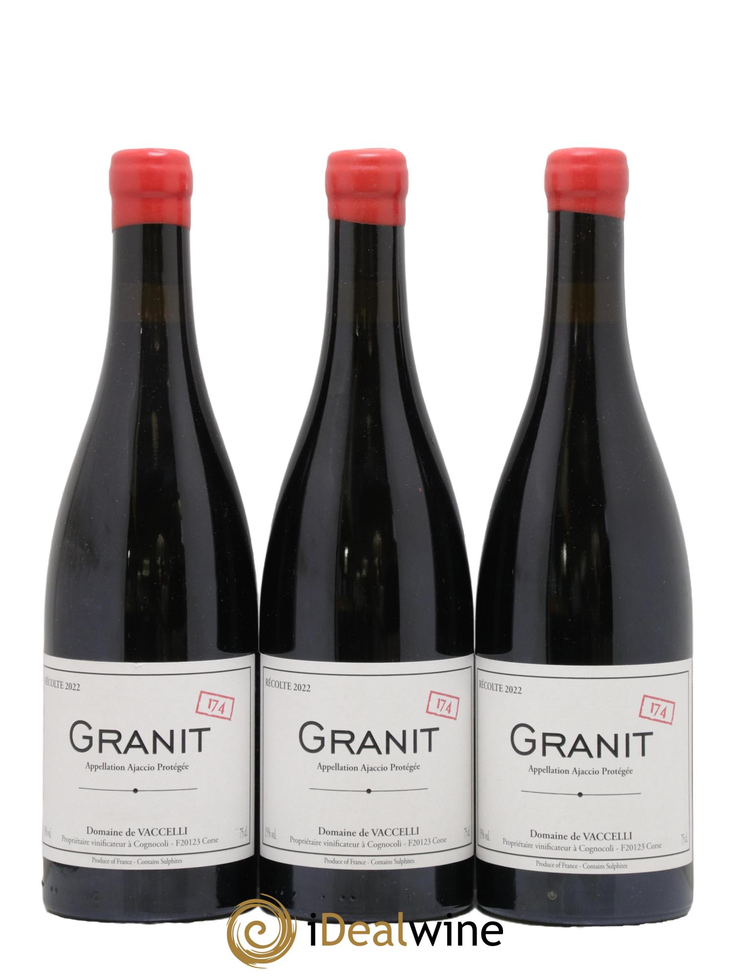 Ajaccio Granit 174 Vaccelli 2022 - Lot de 3 bouteilles - 0