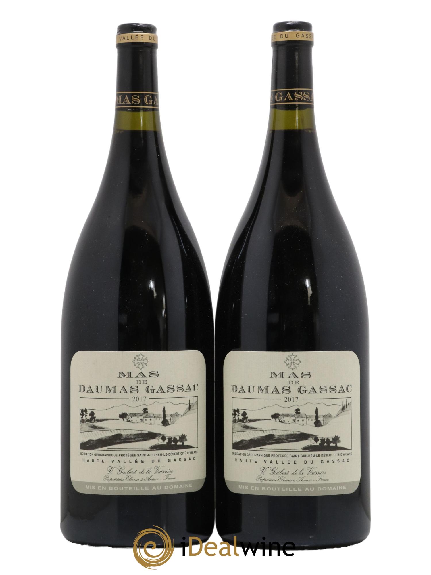 Saint-Guilhem-le-Désert - Cité d'Aniane Mas Daumas Gassac Famille Guibert de La Vaissière 2017 - Lot de 2 magnums - 0
