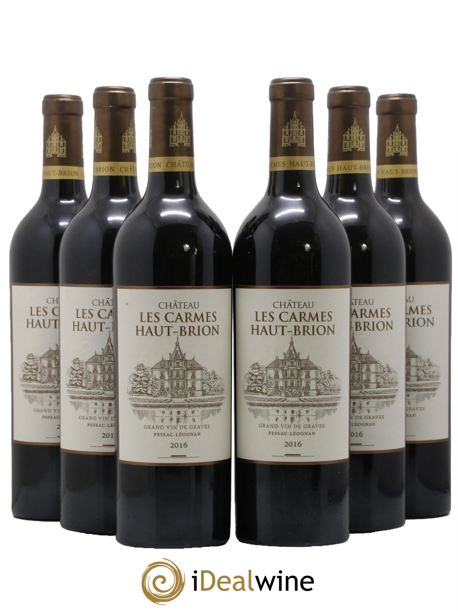 Château Les Carmes Haut-Brion 2016 - Lotto di 6 bottiglie - 0