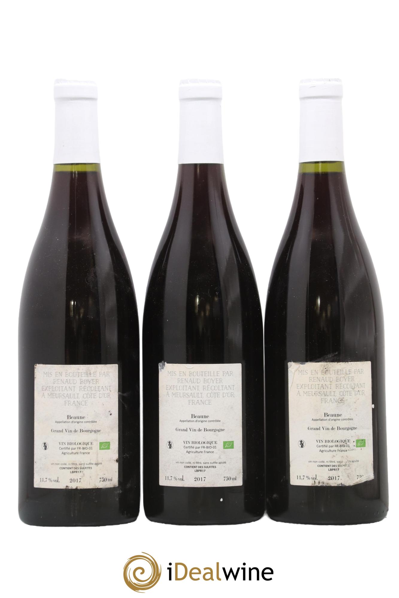 Beaune Les Prévolles Renaud Boyer 2017 - Lot of 3 bottles - 1