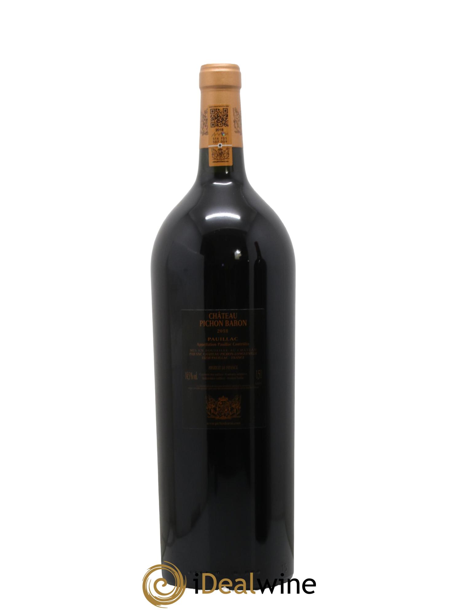 Pichon Longueville Baron 2ème Grand Cru Classé 2018 - Lot de 1 magnum - 1