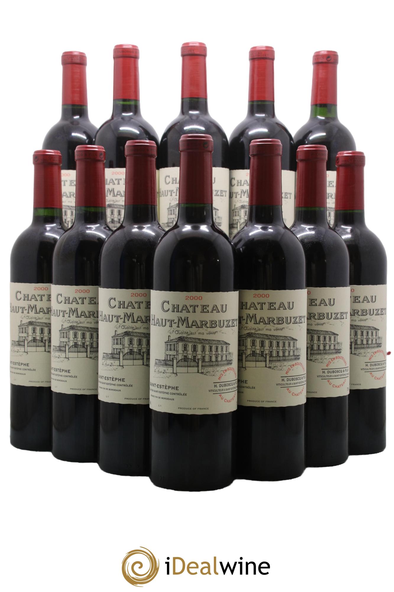 Château Haut Marbuzet 2000 - Lotto di 12 bottiglie - 0