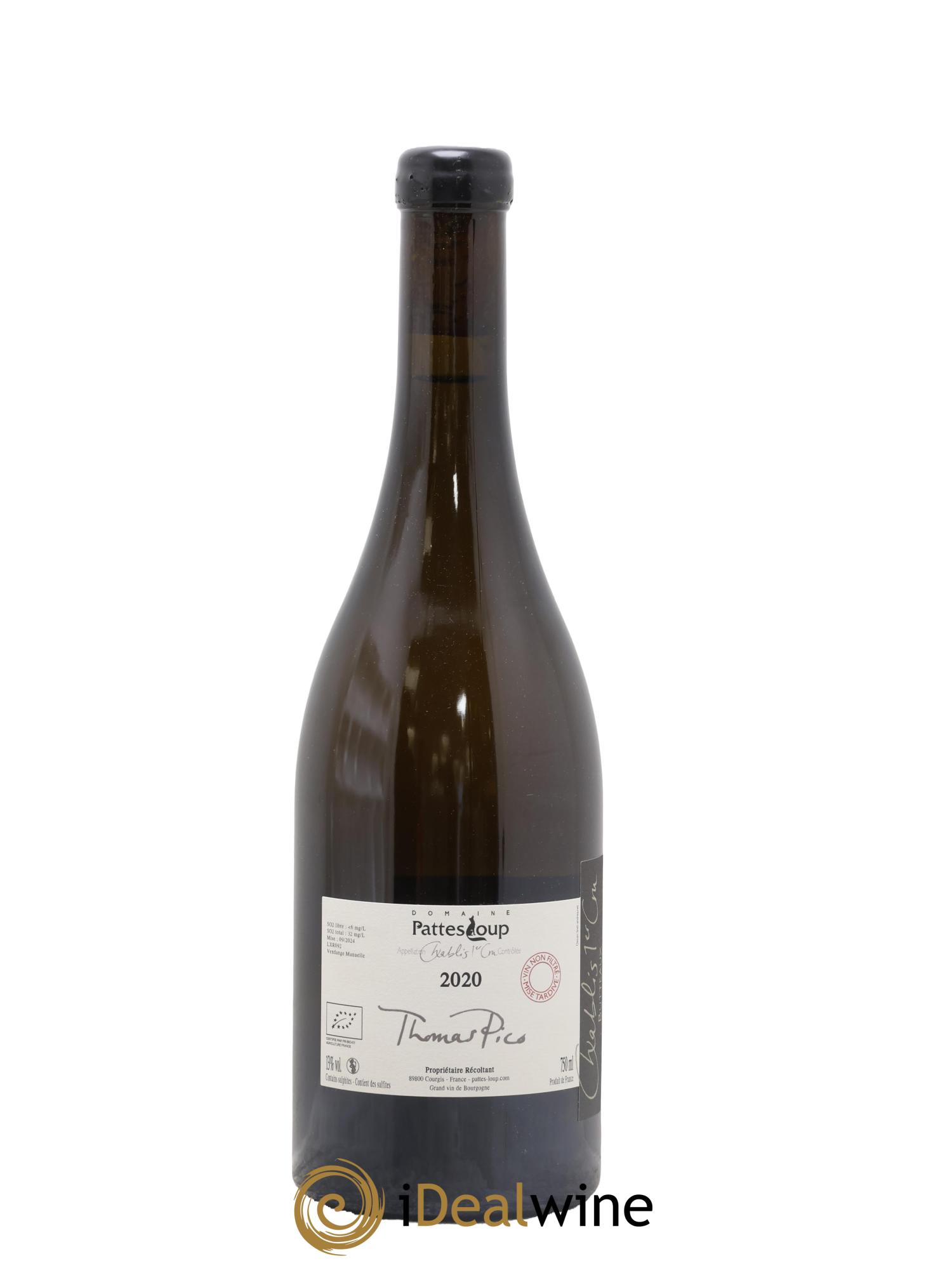 Chablis 1er Cru Butteaux Pattes Loup (Domaine) 2020 - Lotto di 1 bottiglia - 1