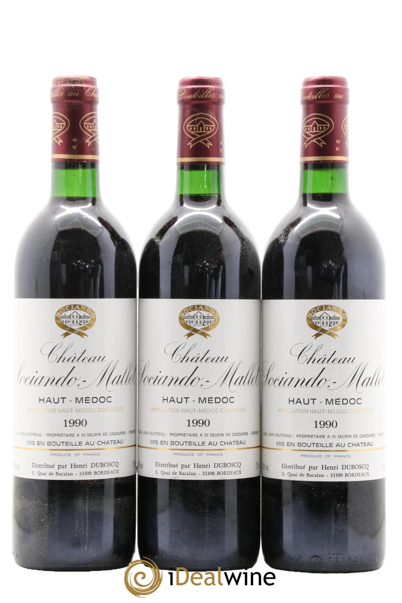 Château Sociando Mallet 1990 - Lot de 12 bouteilles - 4