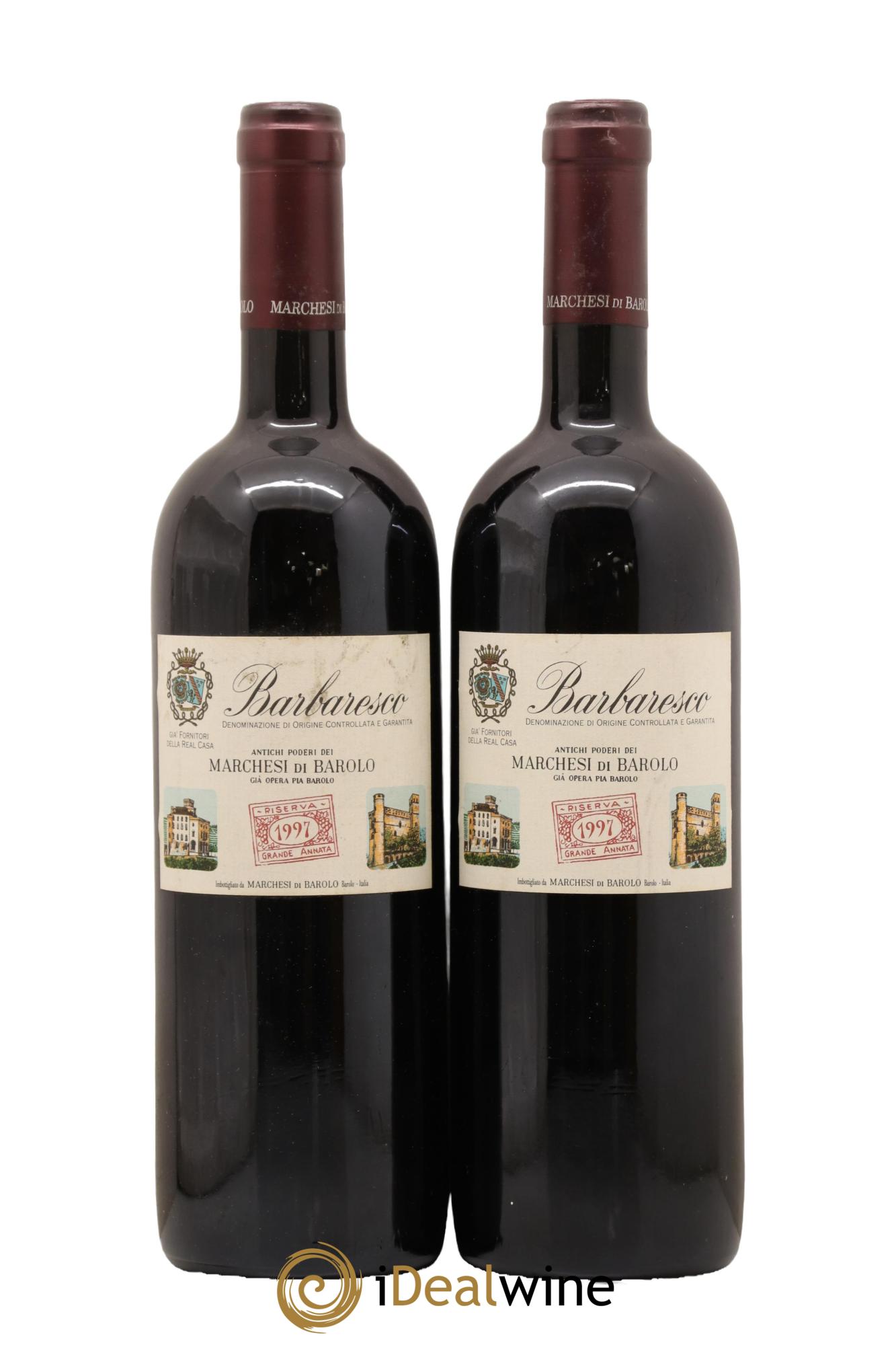 Barbaresco DOCG Marchesi Di Barolo 1997 - Lot de 2 bouteilles - 0
