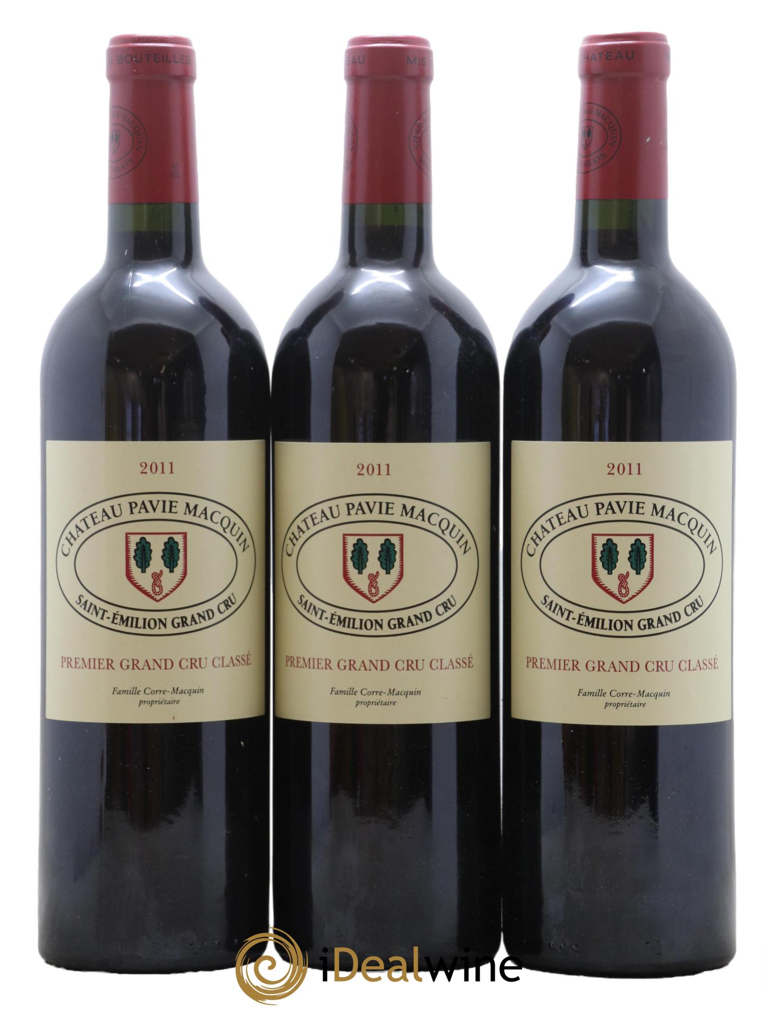 Château Pavie Macquin 1er Grand Cru Classé B 2011 - Lot de 3 bouteilles - 0
