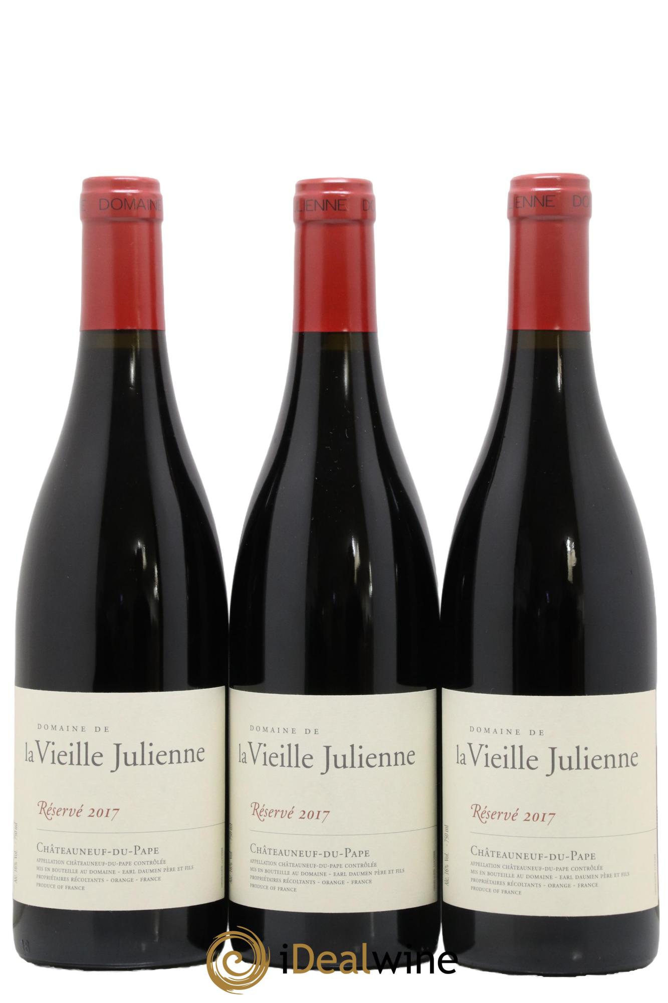 Châteauneuf-du-Pape Vieille Julienne (Domaine de la) Réservé Jean-Paul Daumen 2017 - Lotto di 6 bottiglie - 2