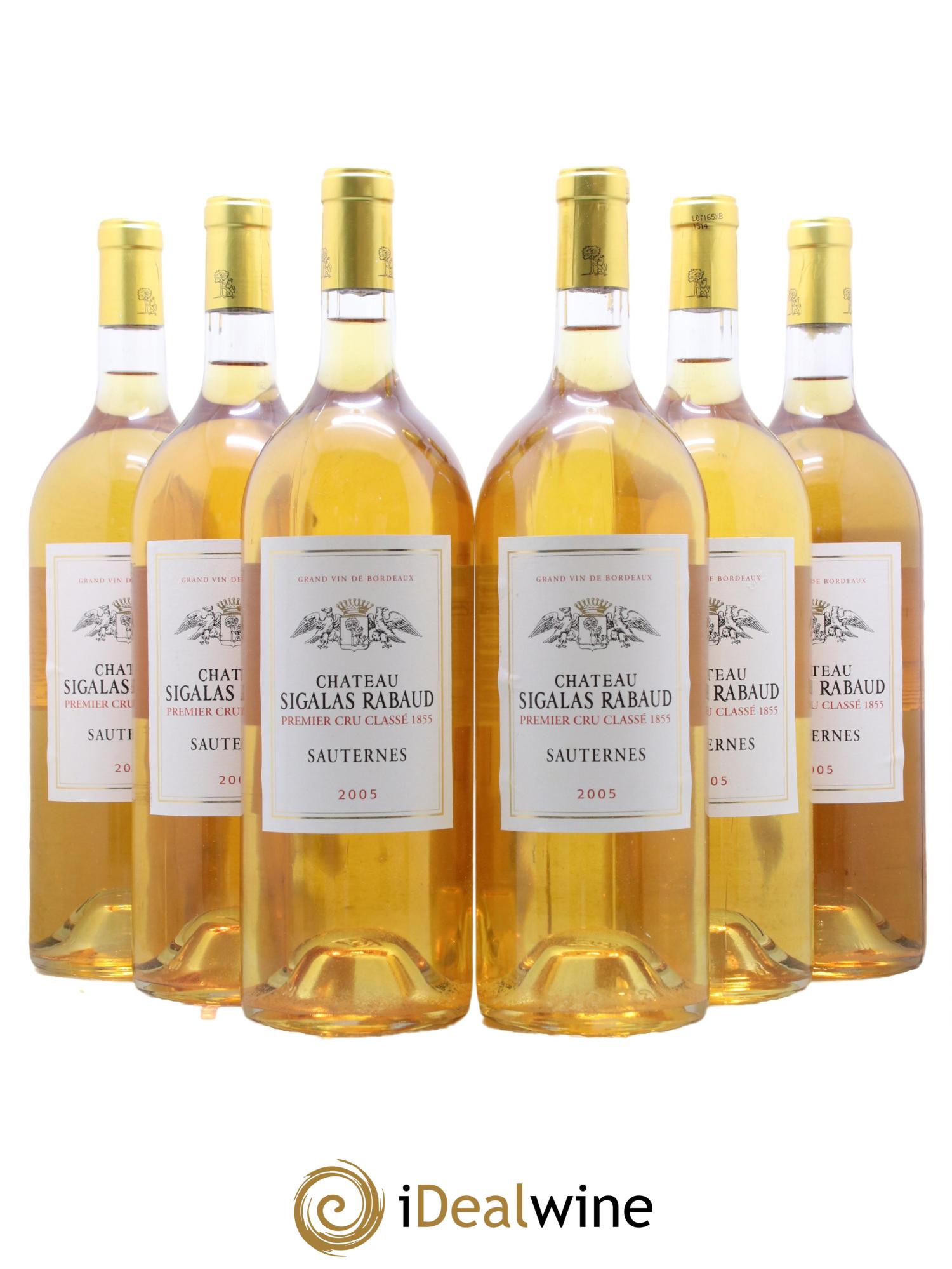 Château Sigalas Rabaud 1er Grand Cru Classé 2005 - Posten von 6 Magnum - 0