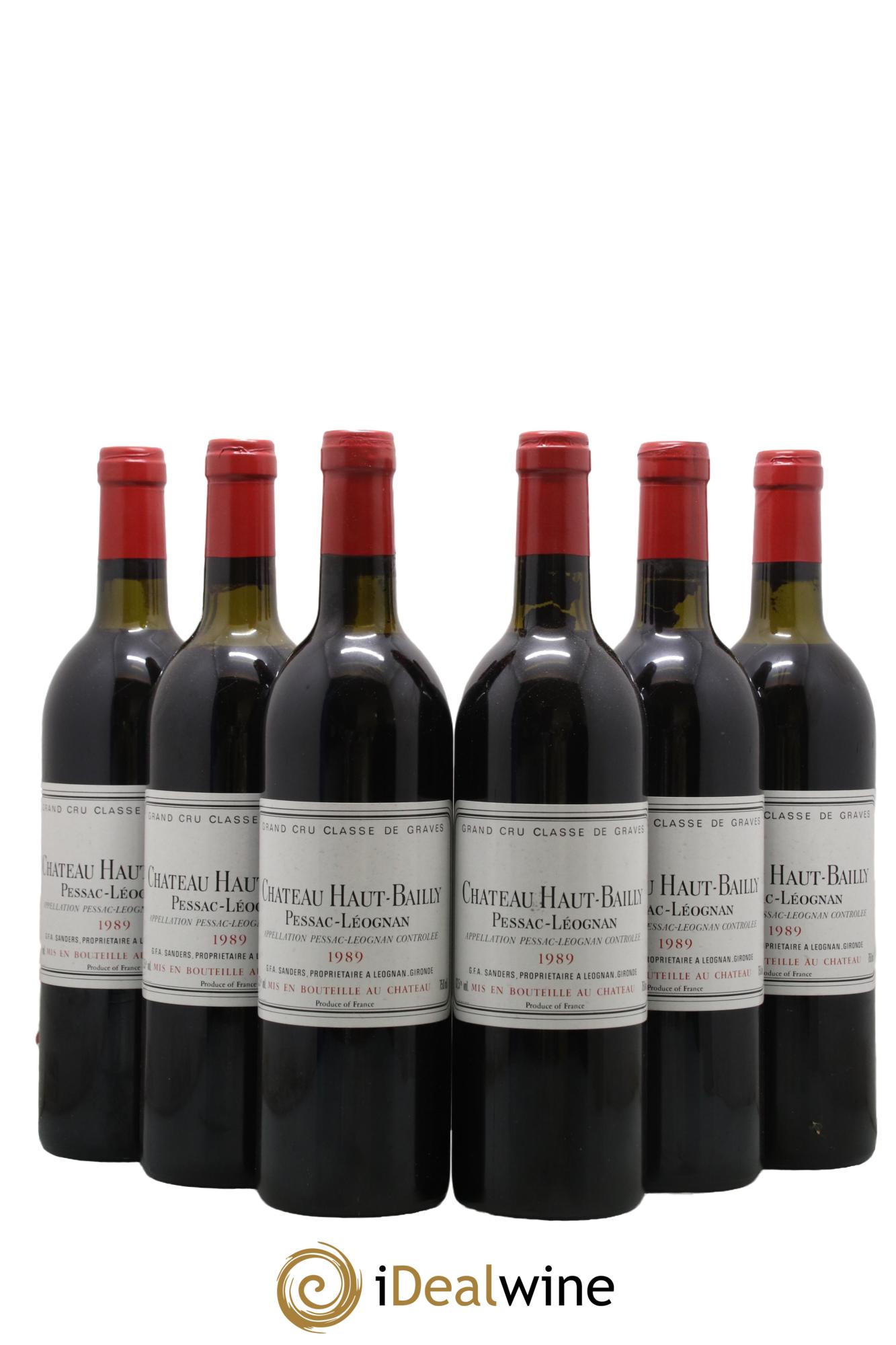 Château Haut-Bailly Cru Classé de Graves 1989 - Lot de 6 bouteilles - 0