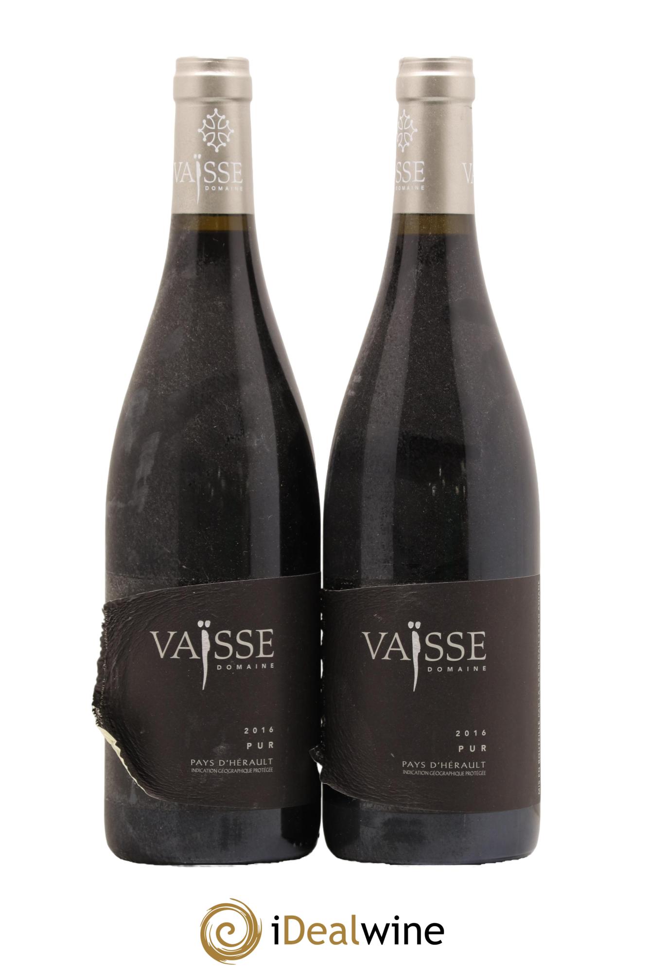 Pays d'Hérault Pur Vaisse (Domaine) 2016 - Lot de 2 bouteilles - 0