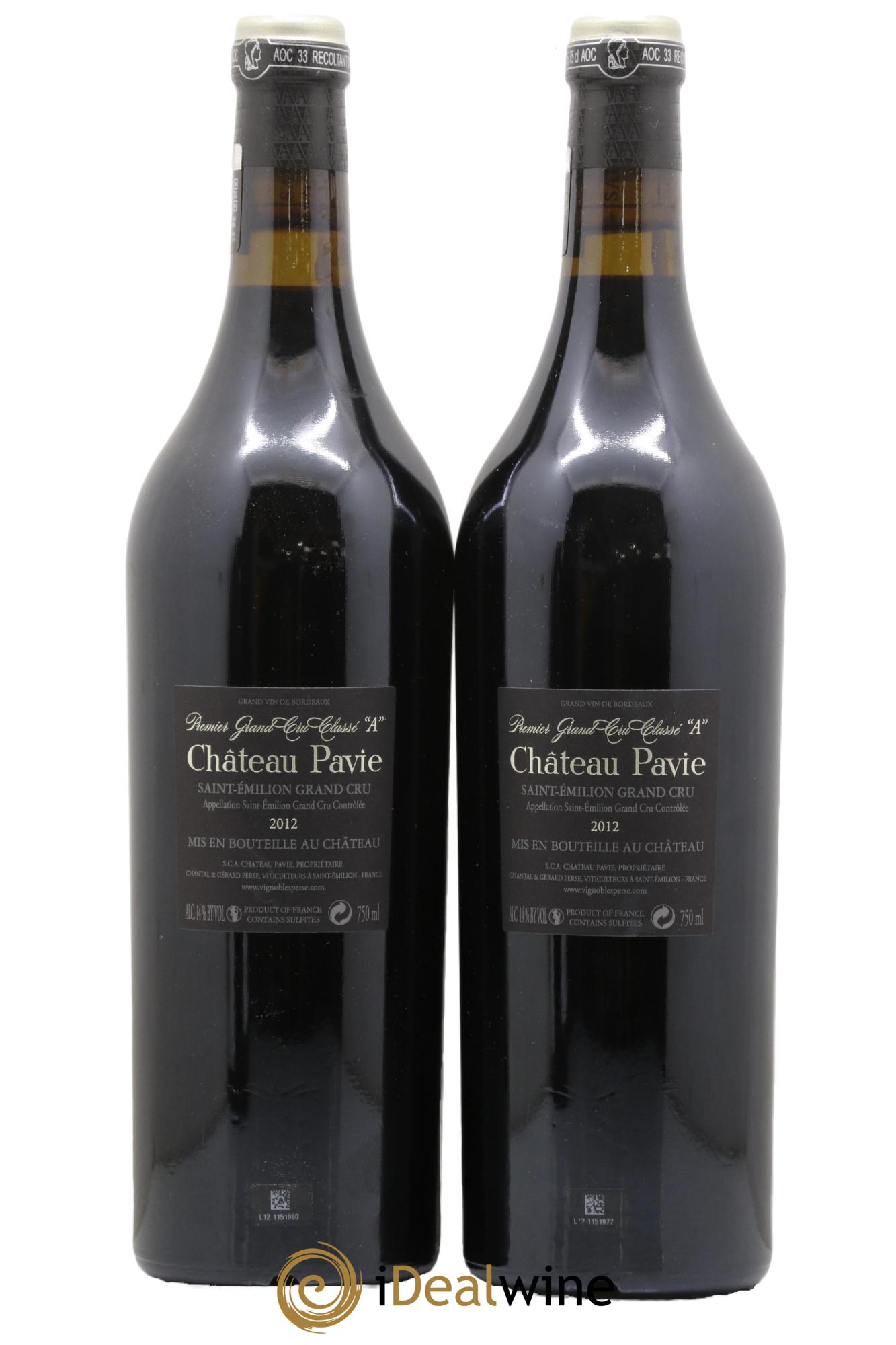 Château Pavie 1er Grand Cru Classé A 2012 - Lot of 2 bottles - 1