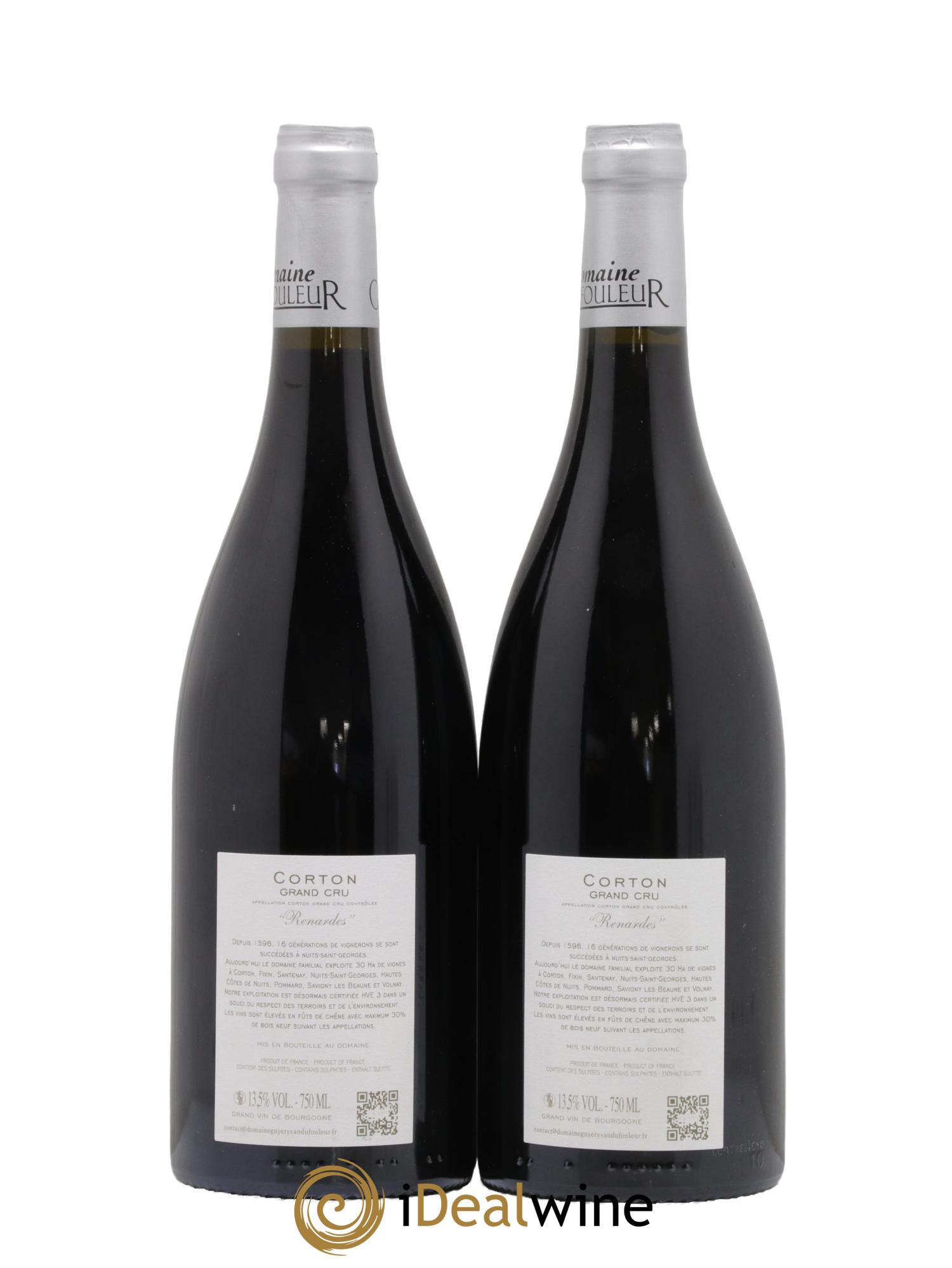 Corton Grand Cru Renardes Guy Et Yvan Dufouleur 2022 - Lotto di 2 bottiglie - 1