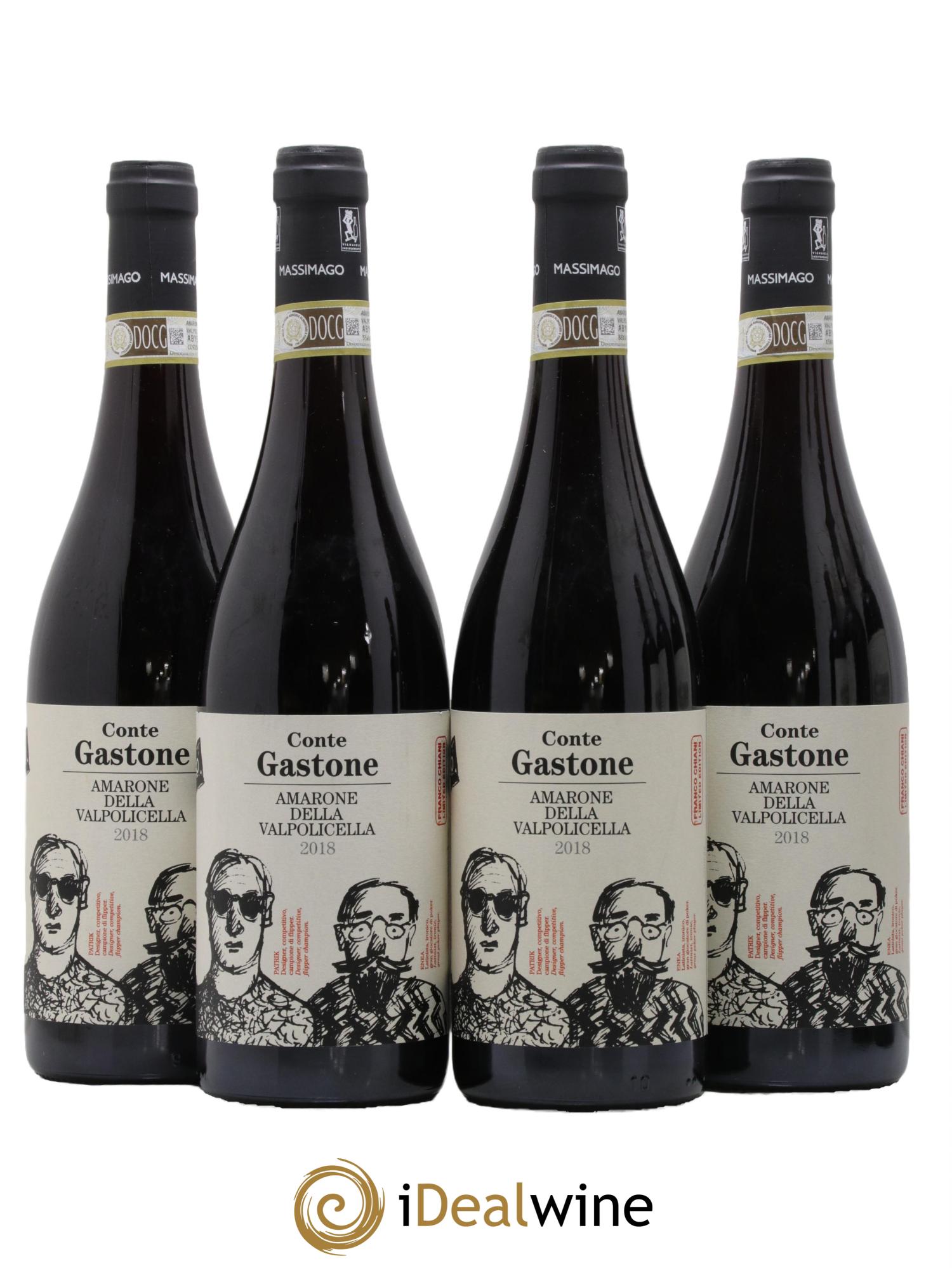 Amarone della Valpolicella DOC Conte Gastone 2018 - Lot de 4 bouteilles - 0