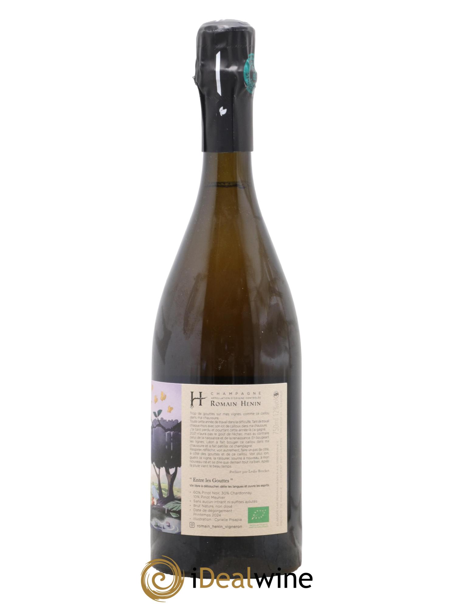 Entre les Gouttes Romain Henin Entre Les Gouttes Romain Hénin 2021 - Lot de 1 bouteille - 1