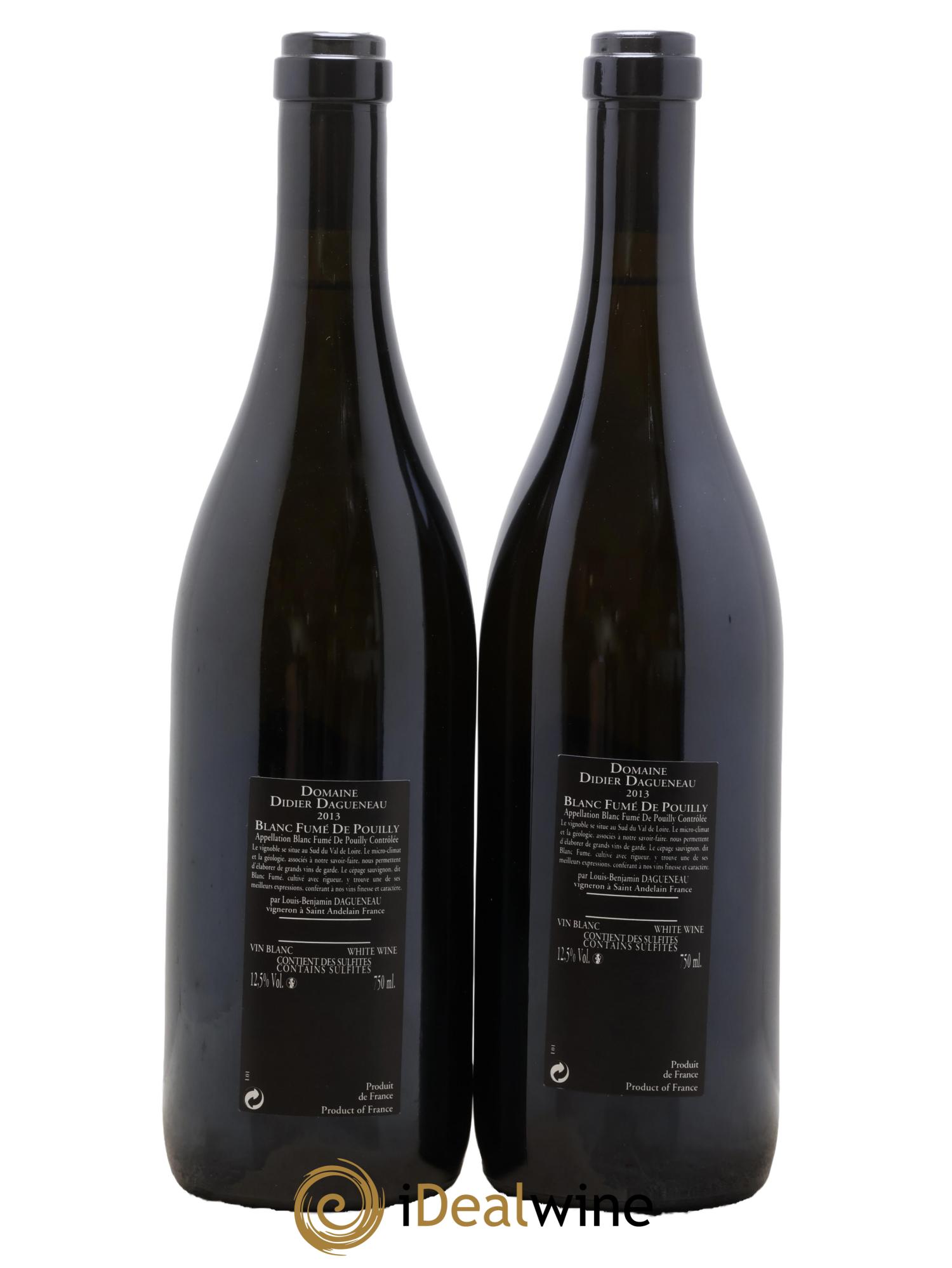 Vin de France (anciennement Pouilly-Fumé) Silex Dagueneau (Domaine Didier - Louis-Benjamin)  2013 - Lot of 2 bottles - 1
