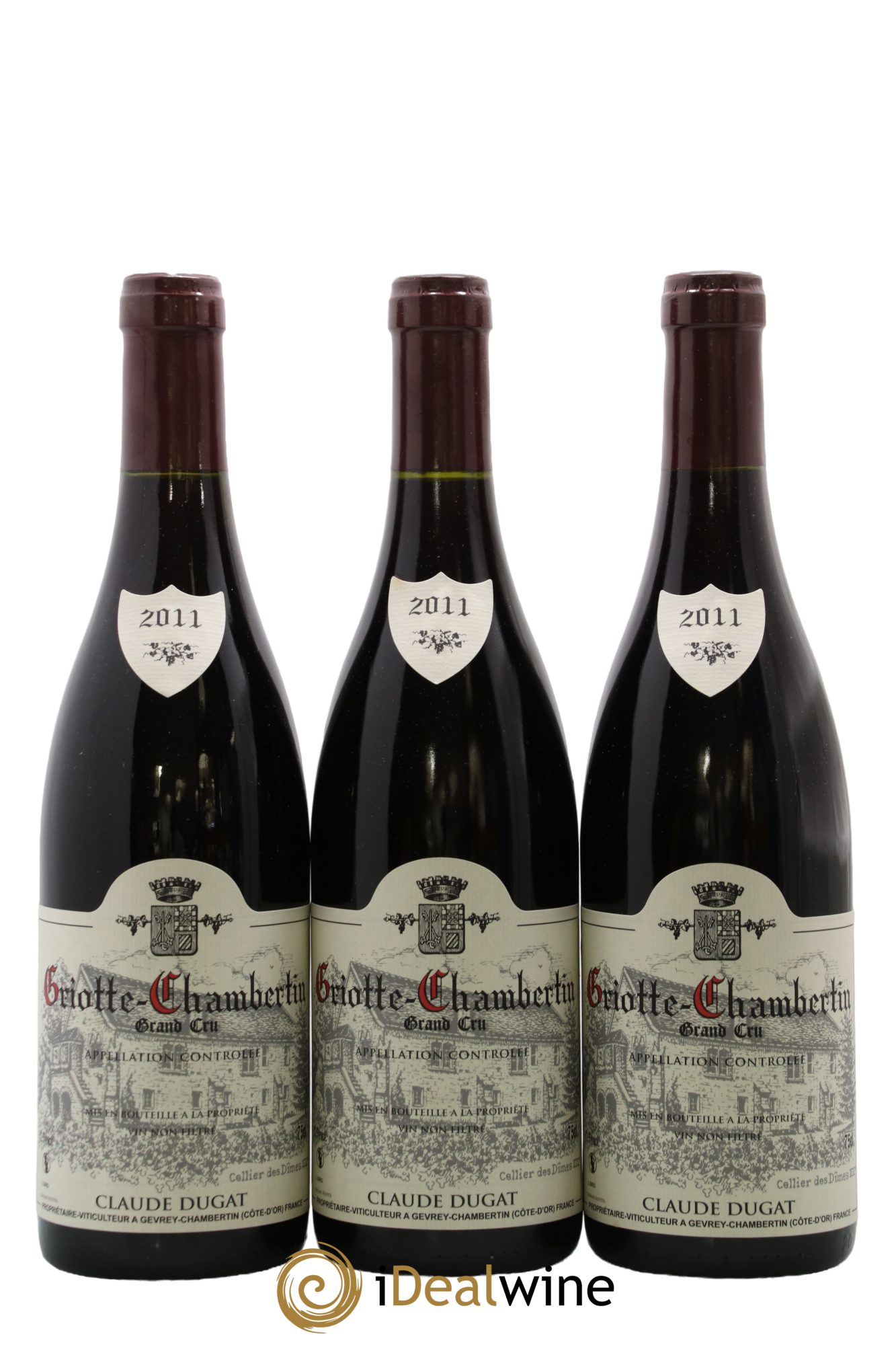 Griotte-Chambertin Grand Cru Claude Dugat 2011 - Posten von 3 Flaschen - 0