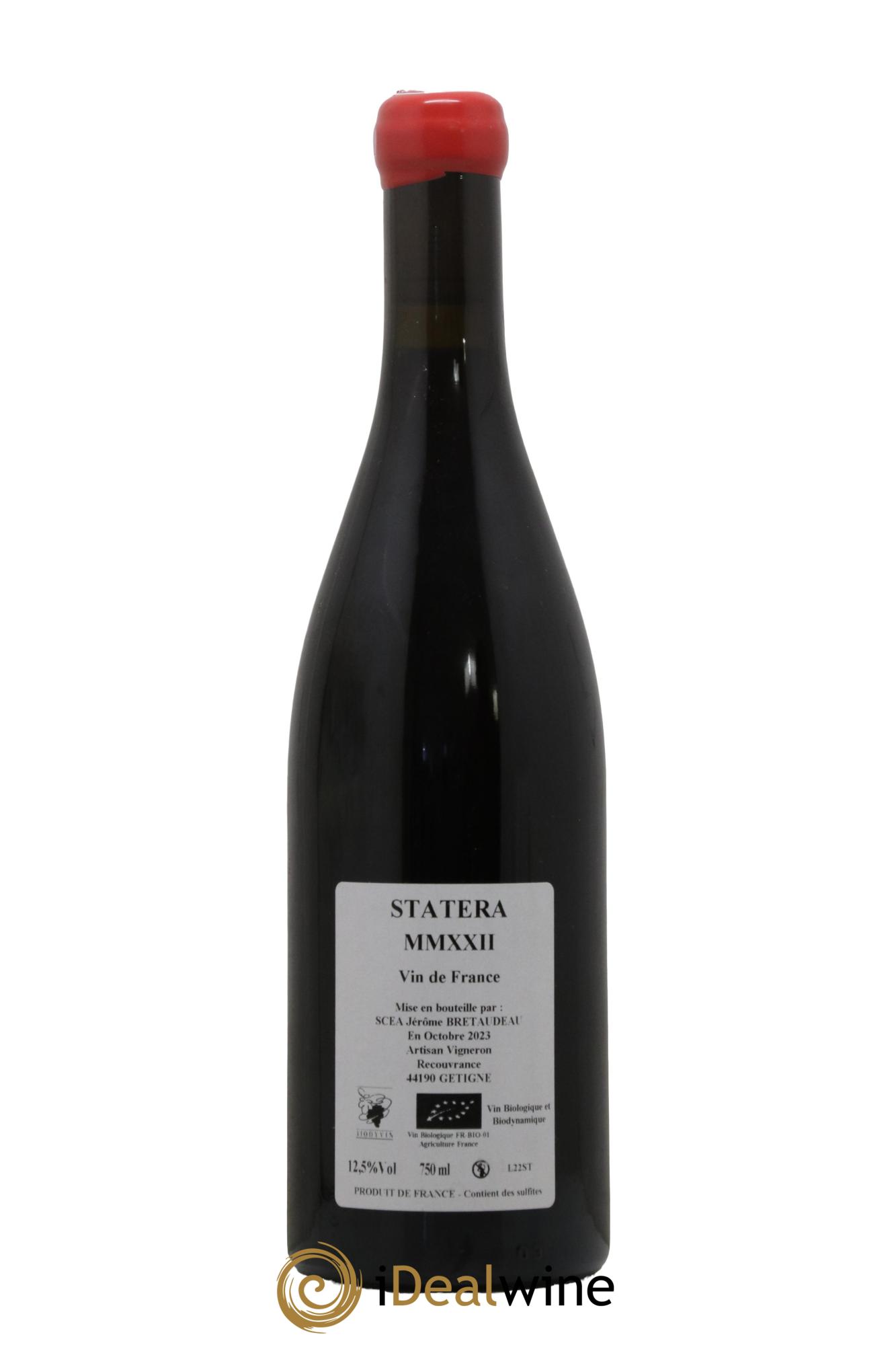 Vin de France Statera Jérôme Bretaudeau - Domaine de Bellevue 2022 - Lot de 1 bouteille - 1
