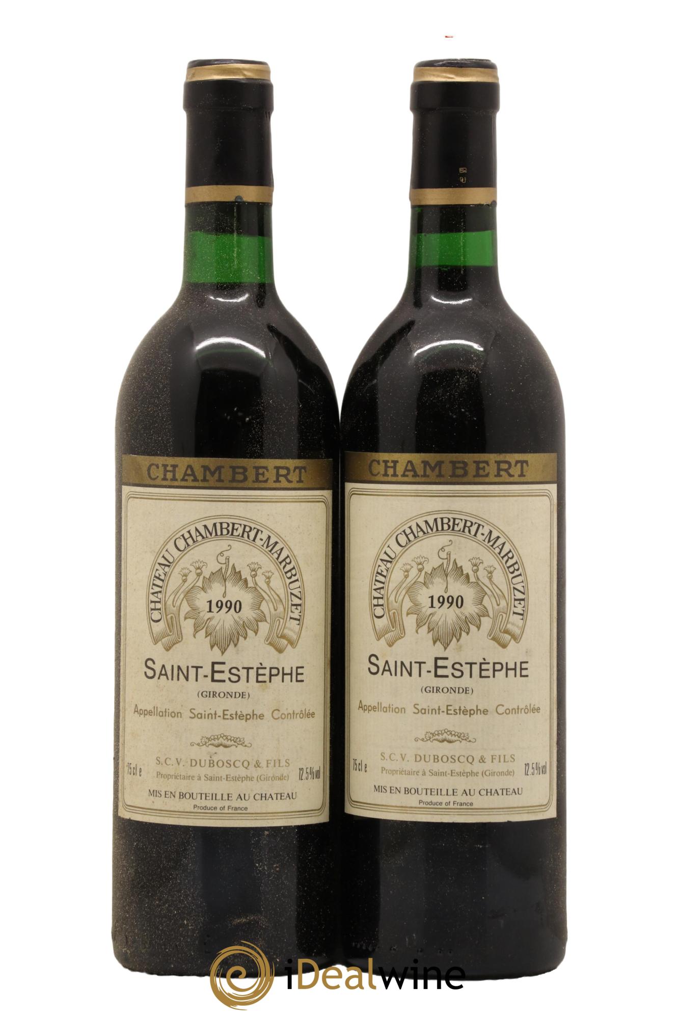 Château Chambert-Marbuzet Cru Bourgeois 1990 - Lot de 2 bouteilles - 0
