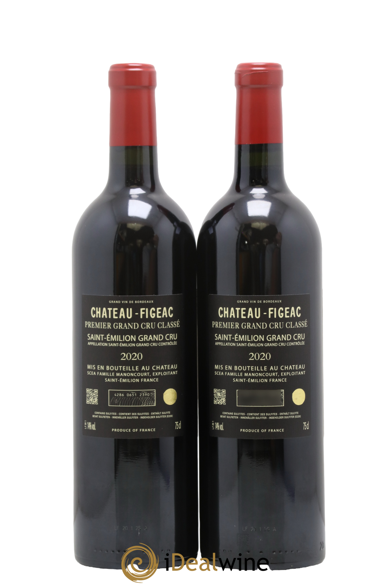 Château Figeac 1er Grand Cru Classé A 2020 - Lotto di 2 bottiglie - 1