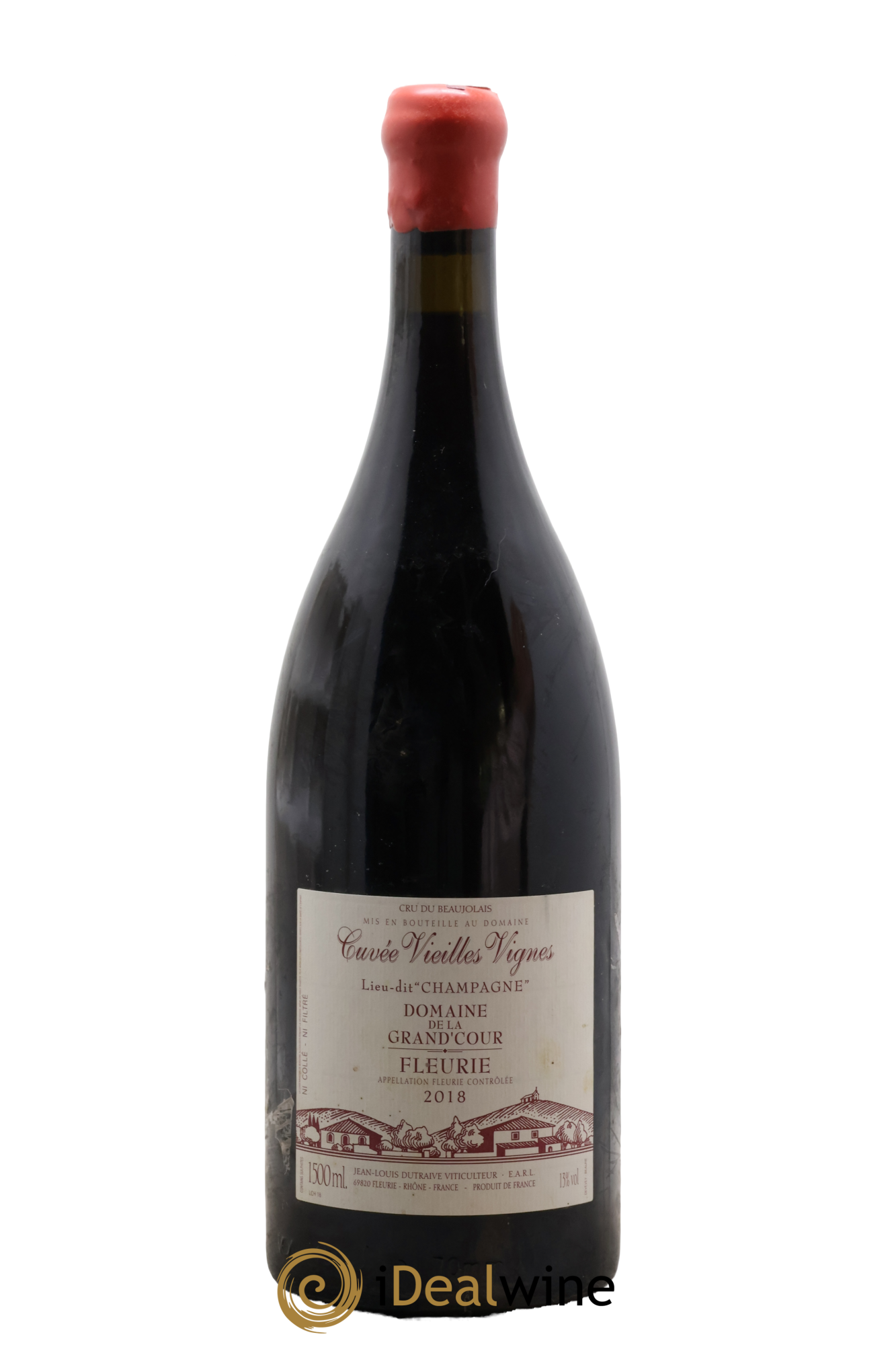 Fleurie Champagne - Cuvée Vieilles Vignes Grand'cour (Domaine de la) - Jean-Louis Dutraive 2018 - Posten von 1 Magnum - 0