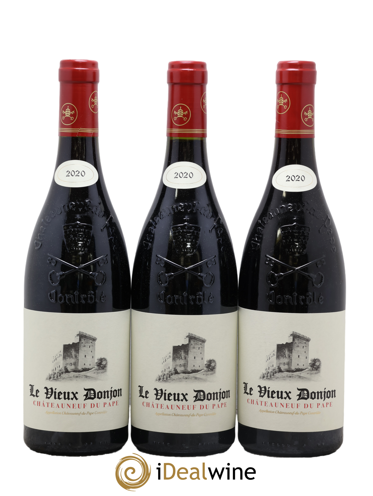 Châteauneuf-du-Pape Le Vieux Donjon Michel Lucien 2020 - Lot de 3 bouteilles - 0