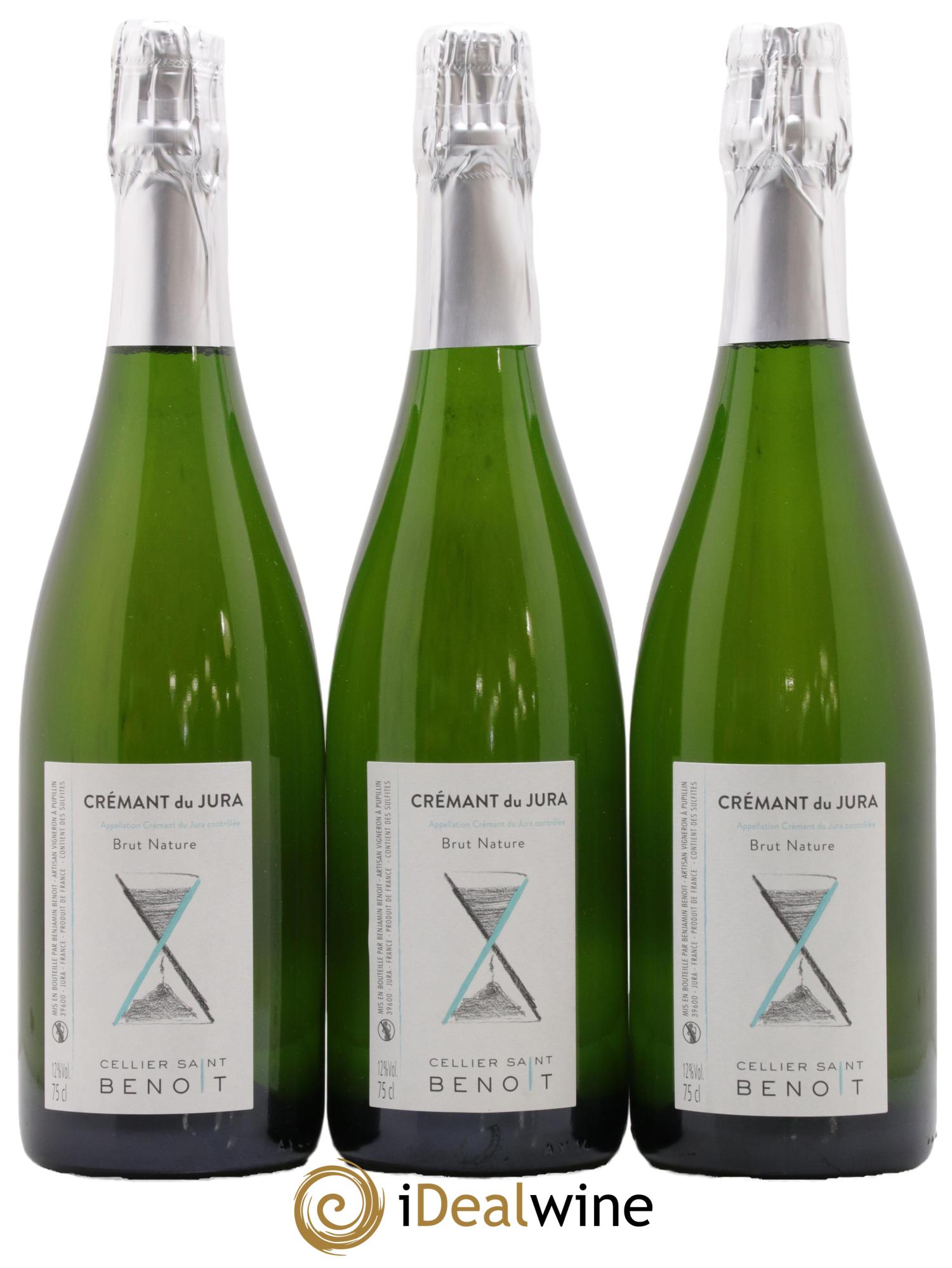 Crémant du Jura Brut Nature Cellier Saint Benoît - Lot de 3 bouteilles - 0